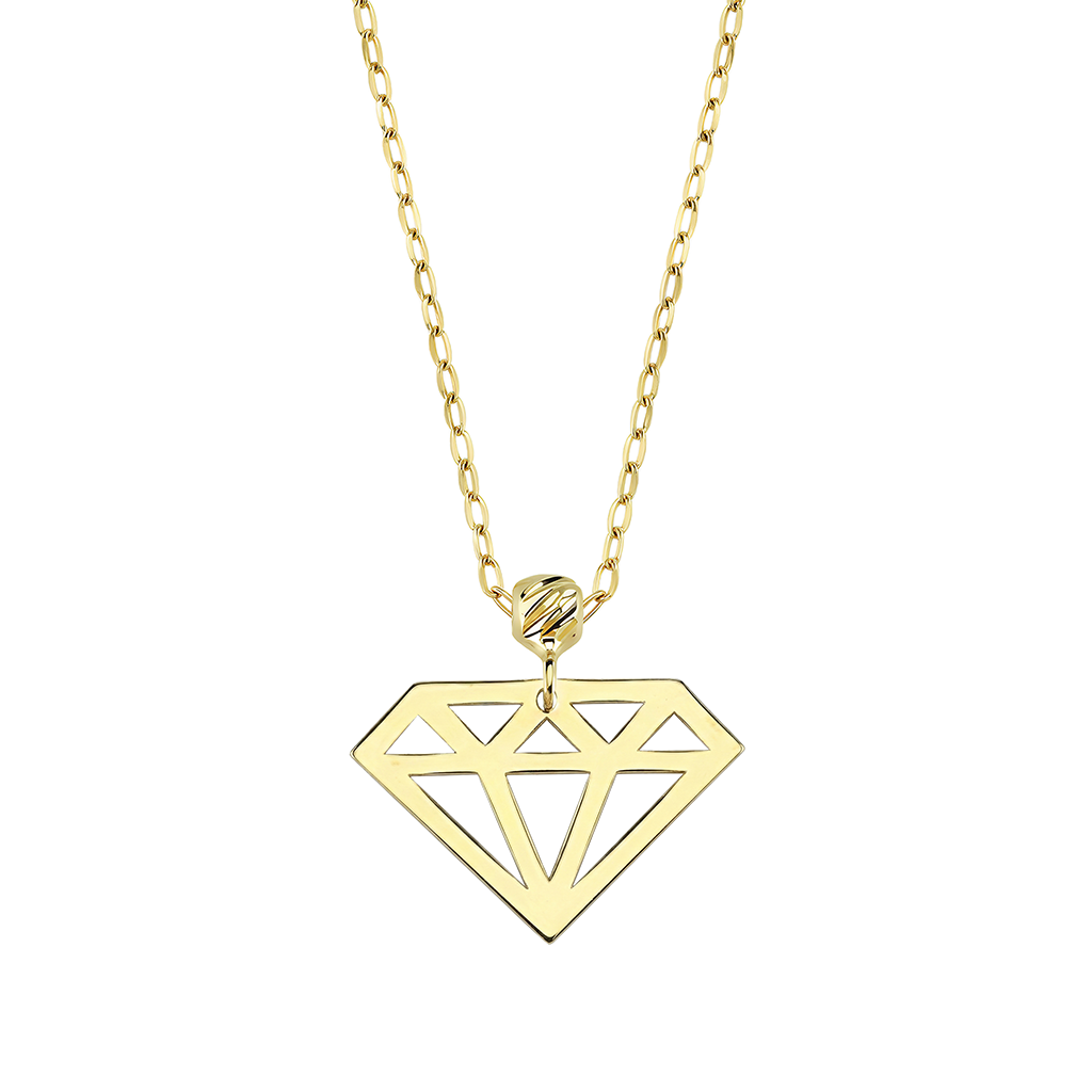 Elmas Minimal 14 Ayar Altın Kolye