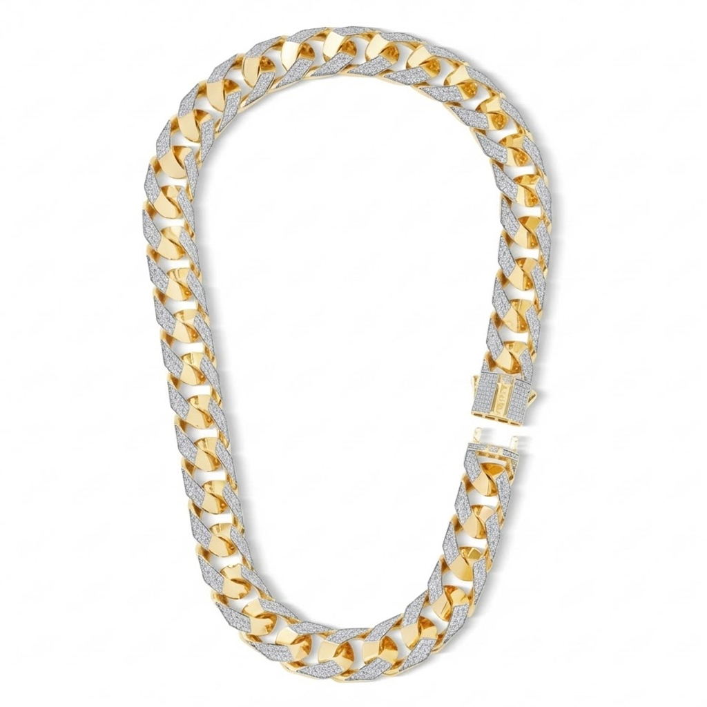 Ema 15mm Taşlı Piramit Gurmet Zincir