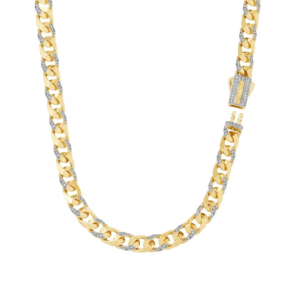 Ema 7mm Taşlı Piramit Gurmet Zincir