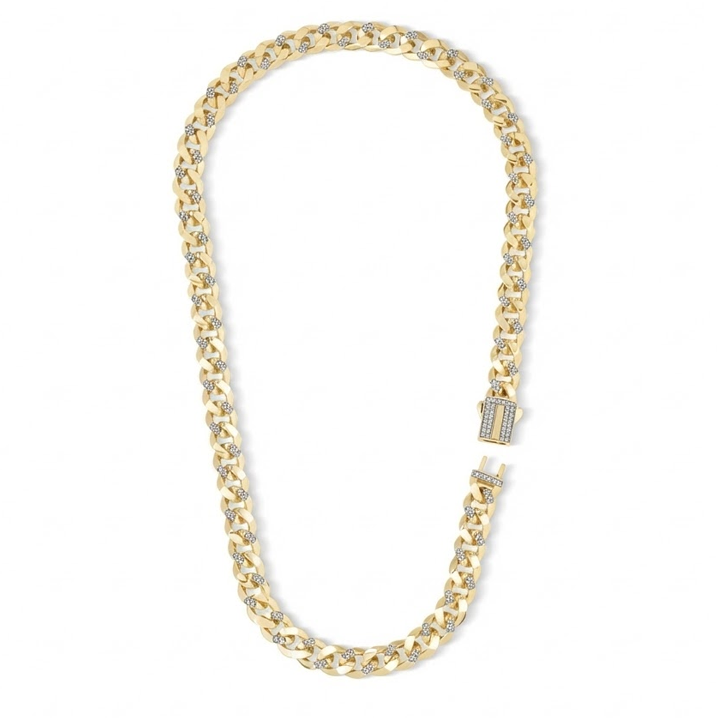 Ema 9Mm Altın Taşlı Gurmet Zincir