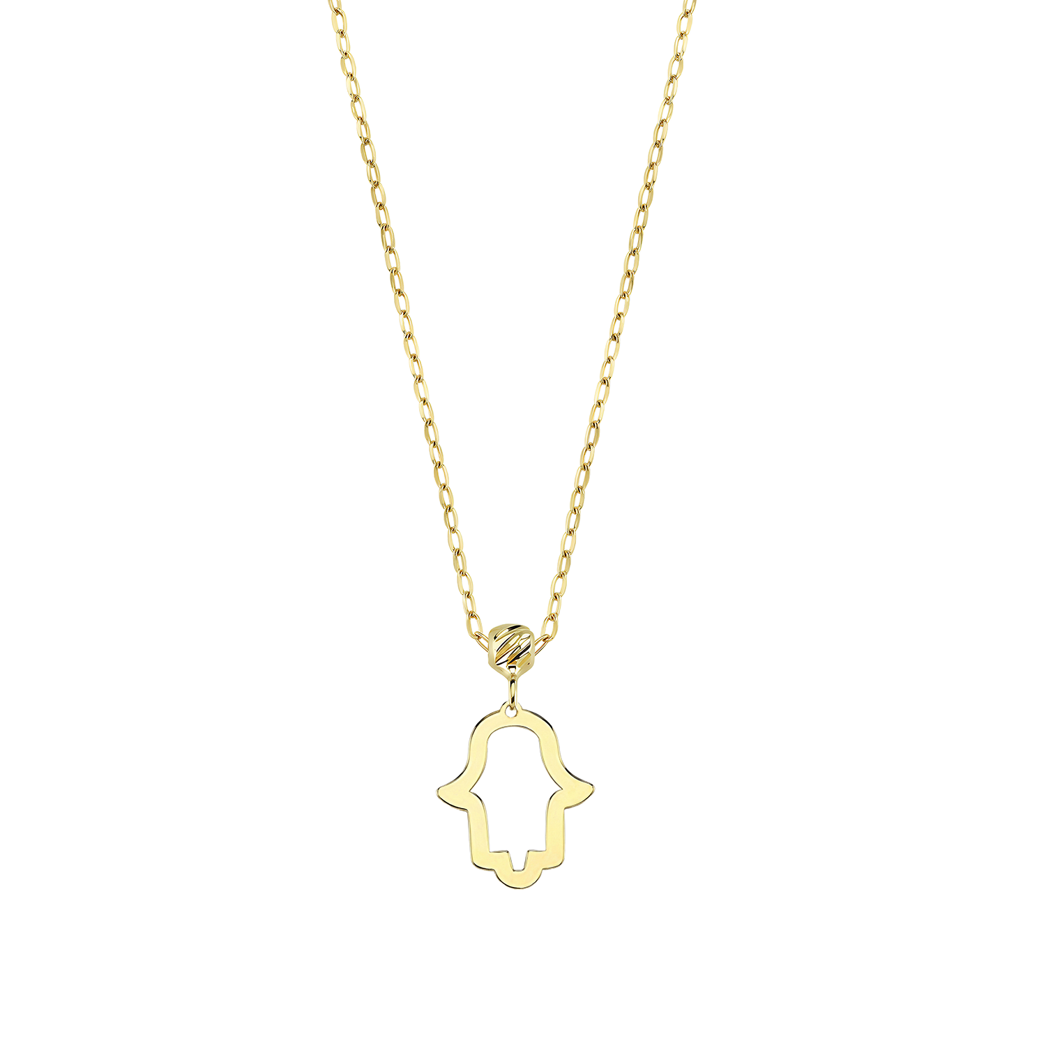 Fatma Ana Eli Minimal 14 Ayar Altın Kolye