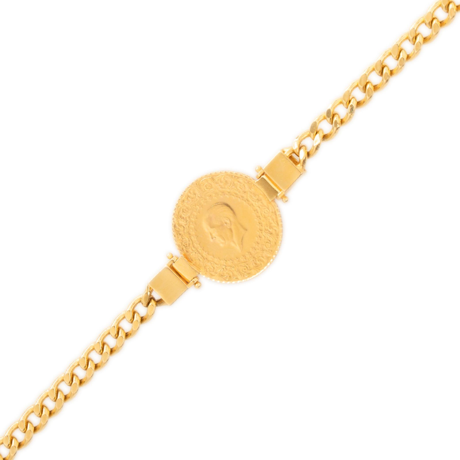 Gurmet Çeyrekli Bileklik 14 ayar Altın