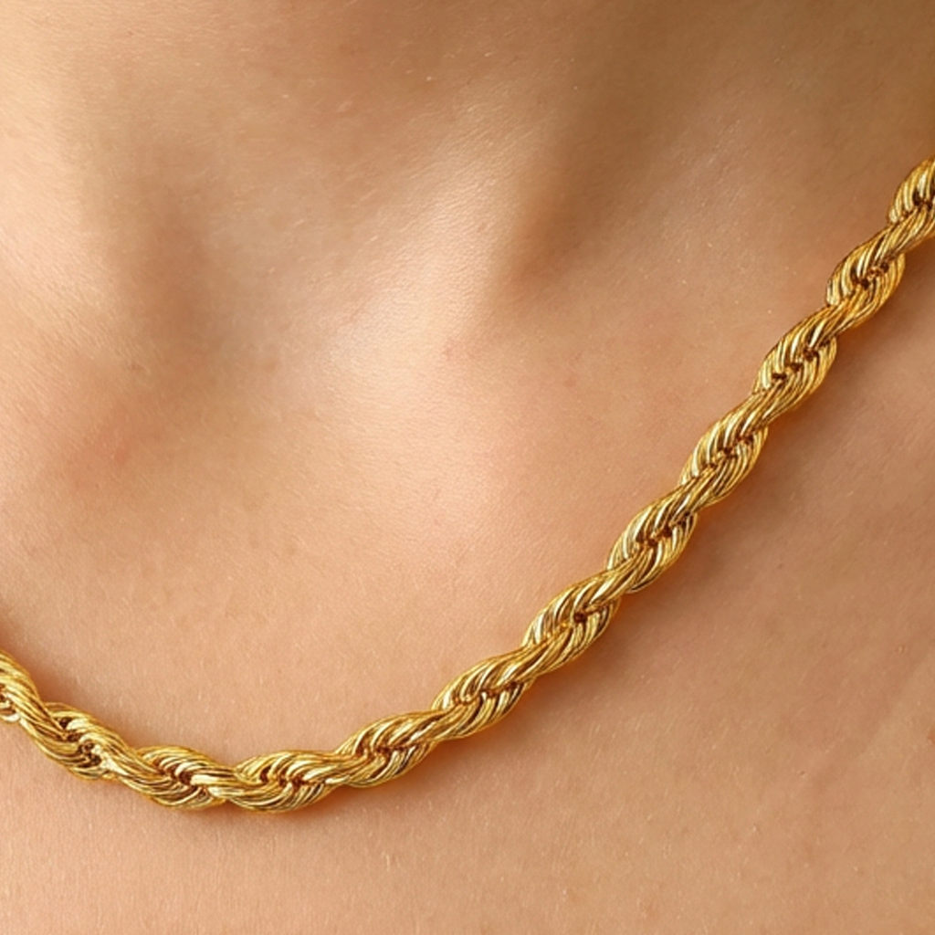 Halat Zincir 4,5Mm 14 Ayar Altın