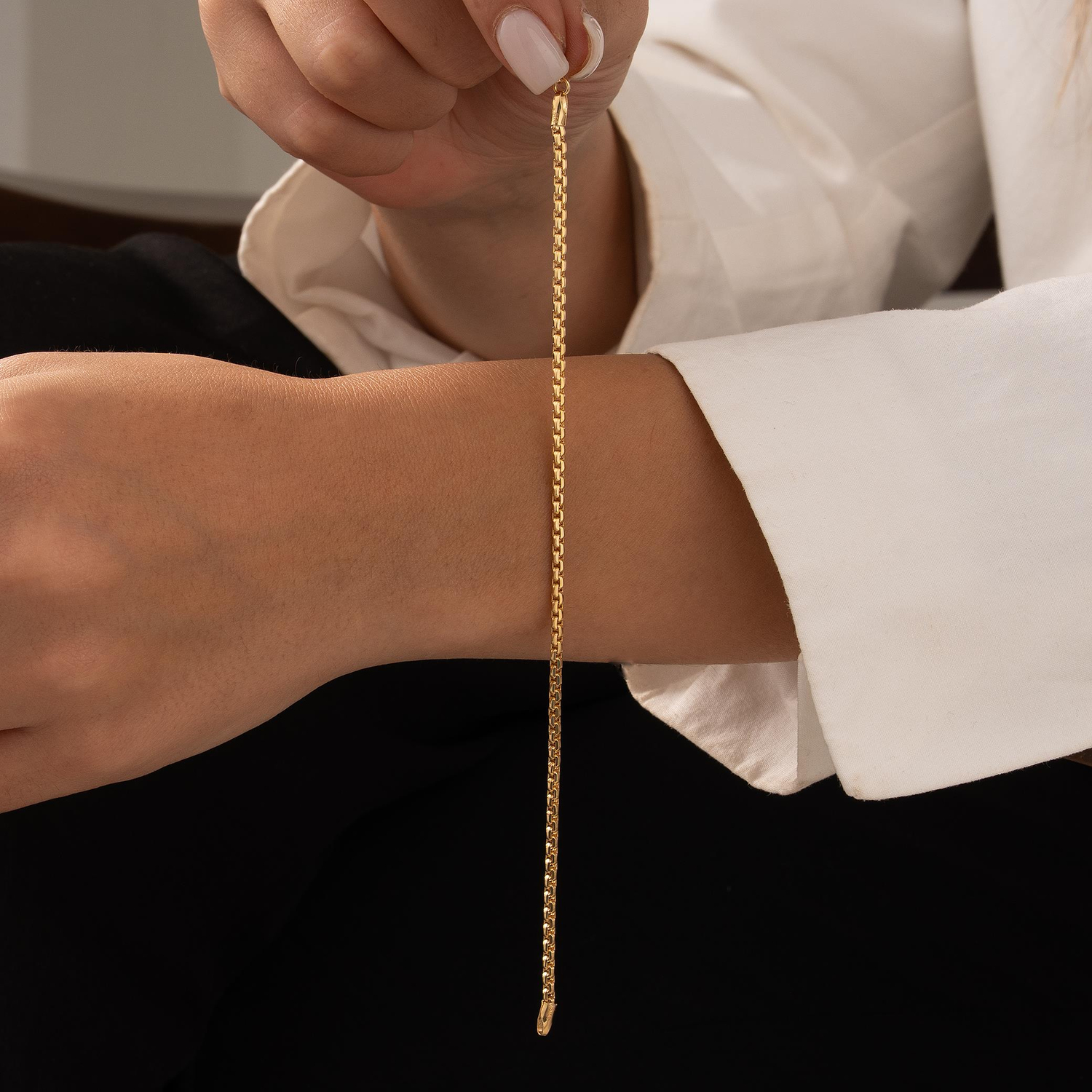 Halka 14 Ayar Altın Bileklik 