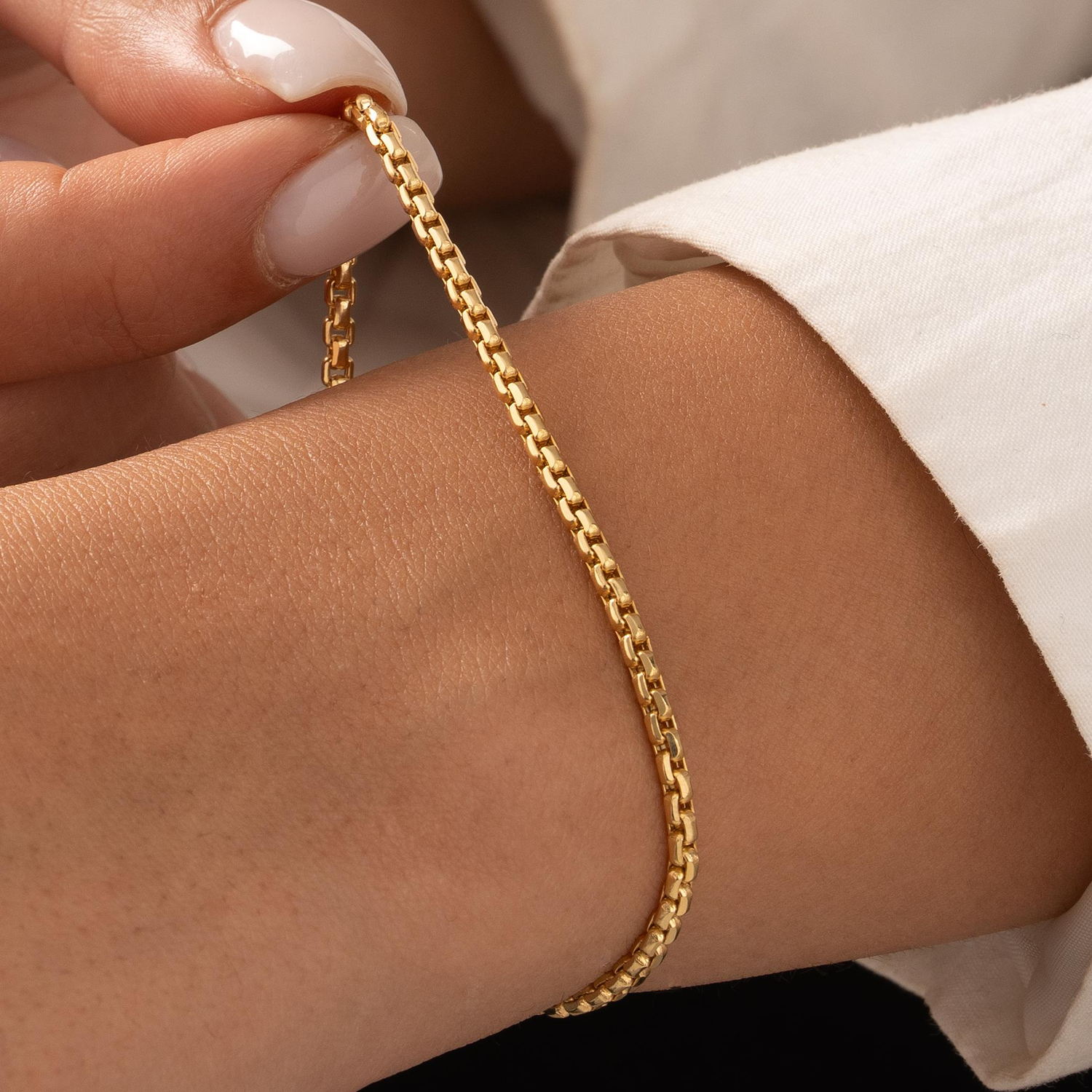 Halka 14 Ayar Altın Bileklik 