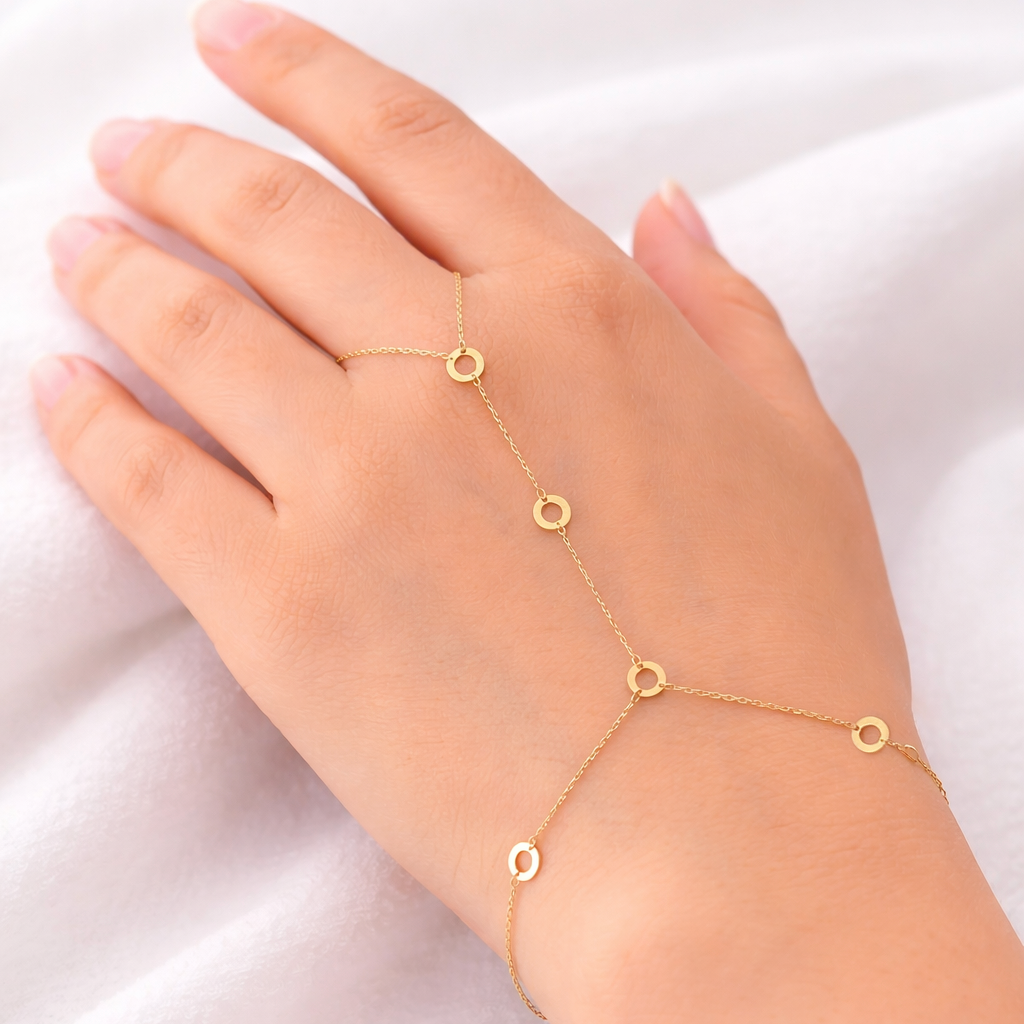 Halka 14 Ayar Altın Şahmeran Bileklik