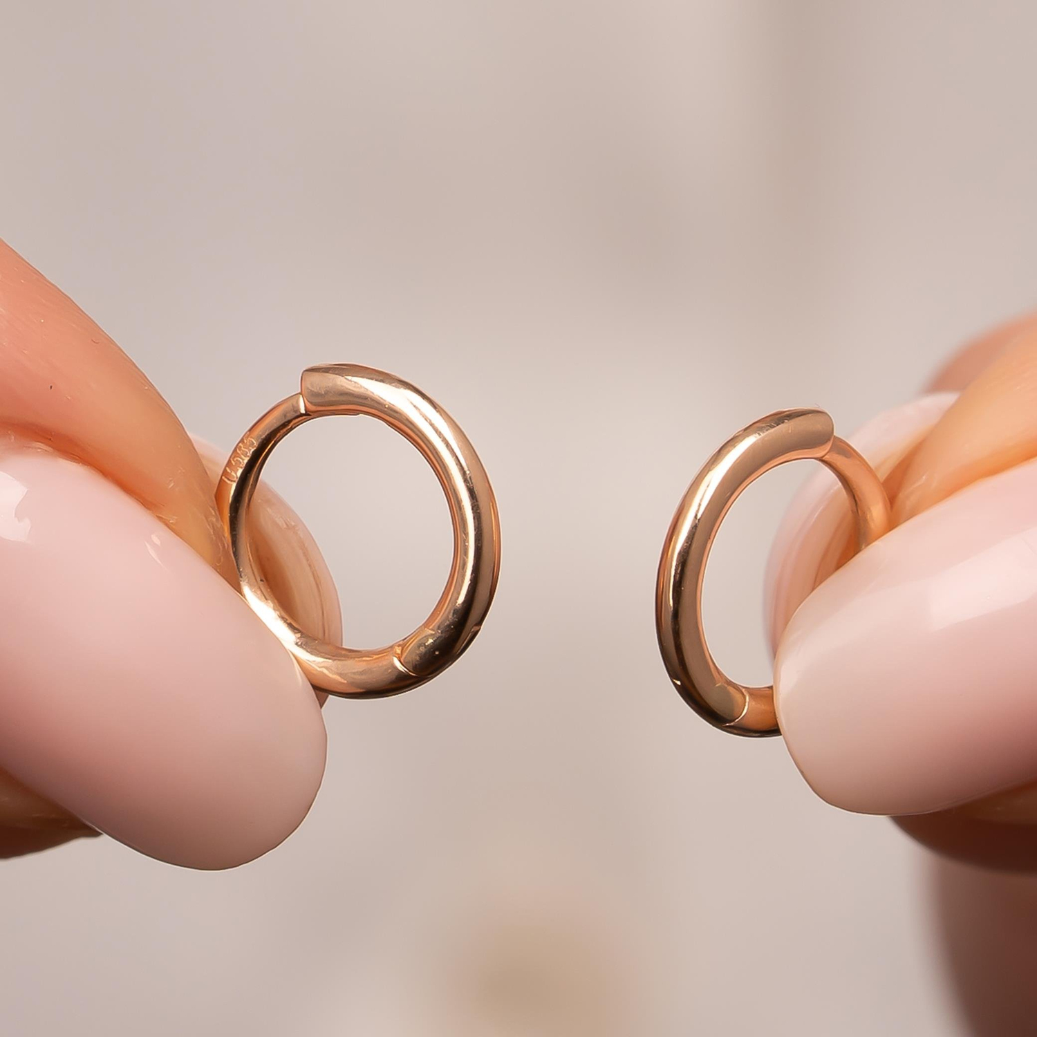 Halka Küpe 1 Cm 14 Ayar Altın