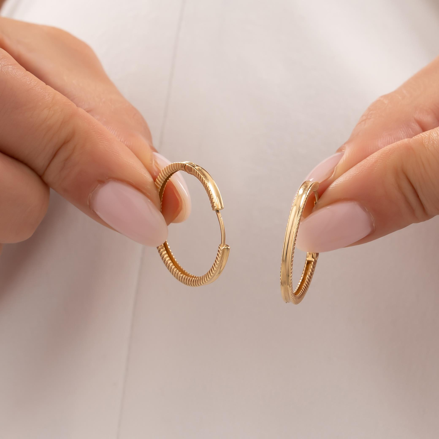 Halka Küpe 14 Ayar Altın