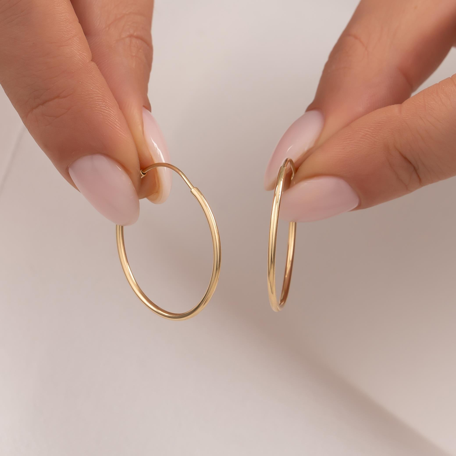 Halka Küpe 14 Ayar Altın