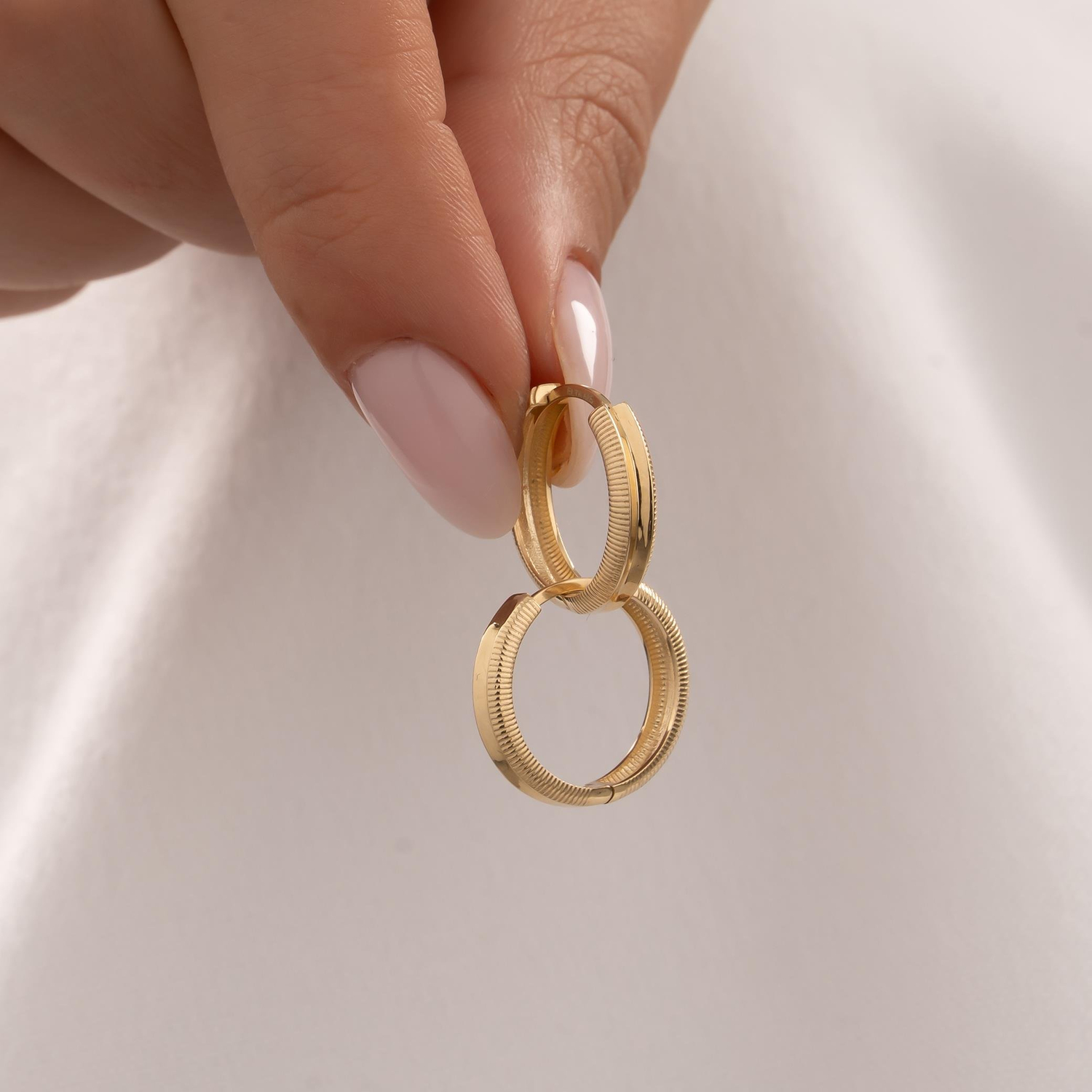 Halka Küpe 14 Ayar Altın