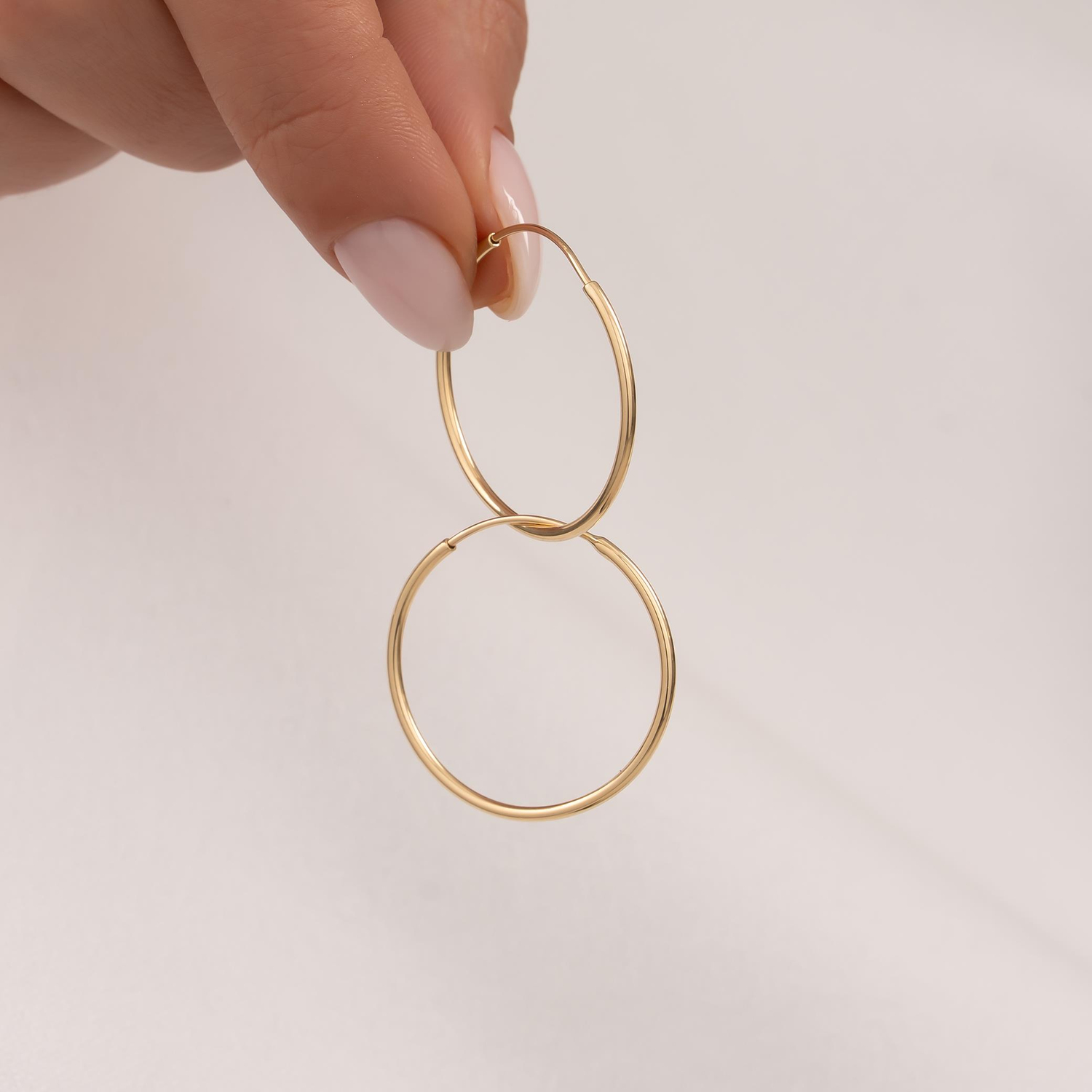 Halka Küpe 14 Ayar Altın