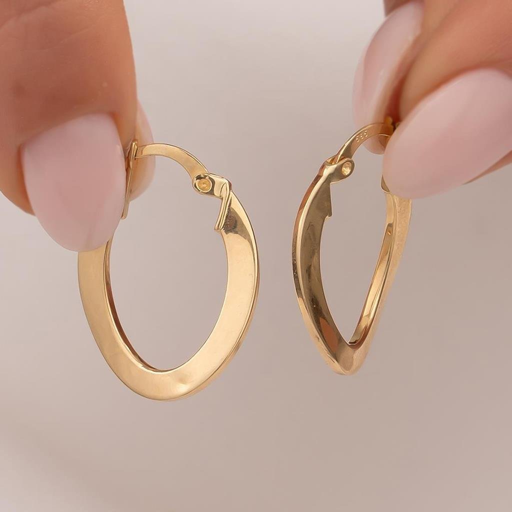 Halka Küpe 14 Ayar Altın