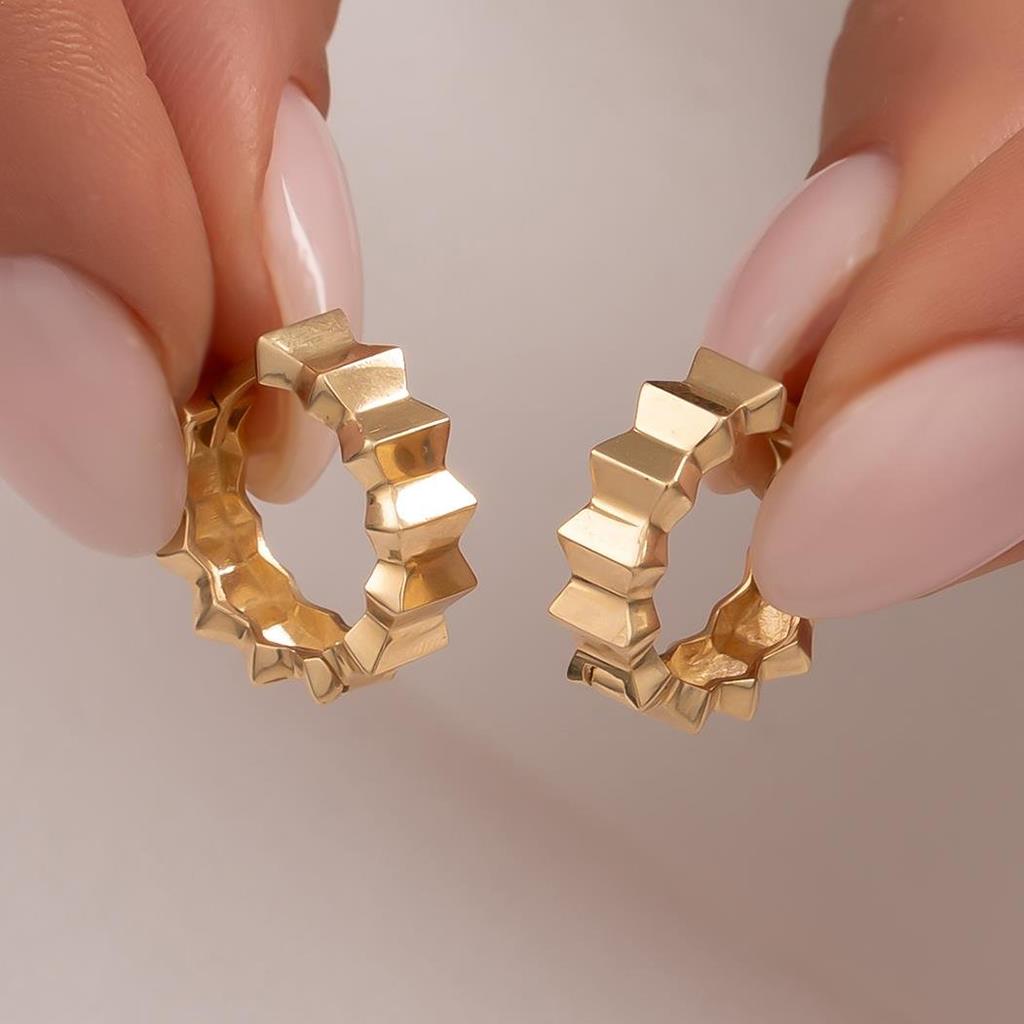 Halka Küpe 14 Ayar Altın