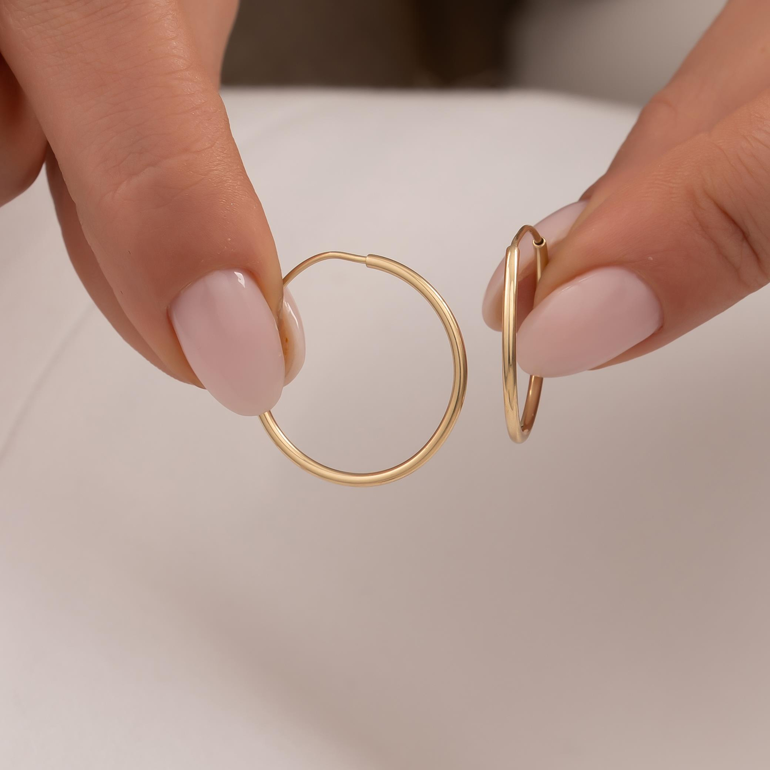 Halka Küpe 14 Ayar Altın