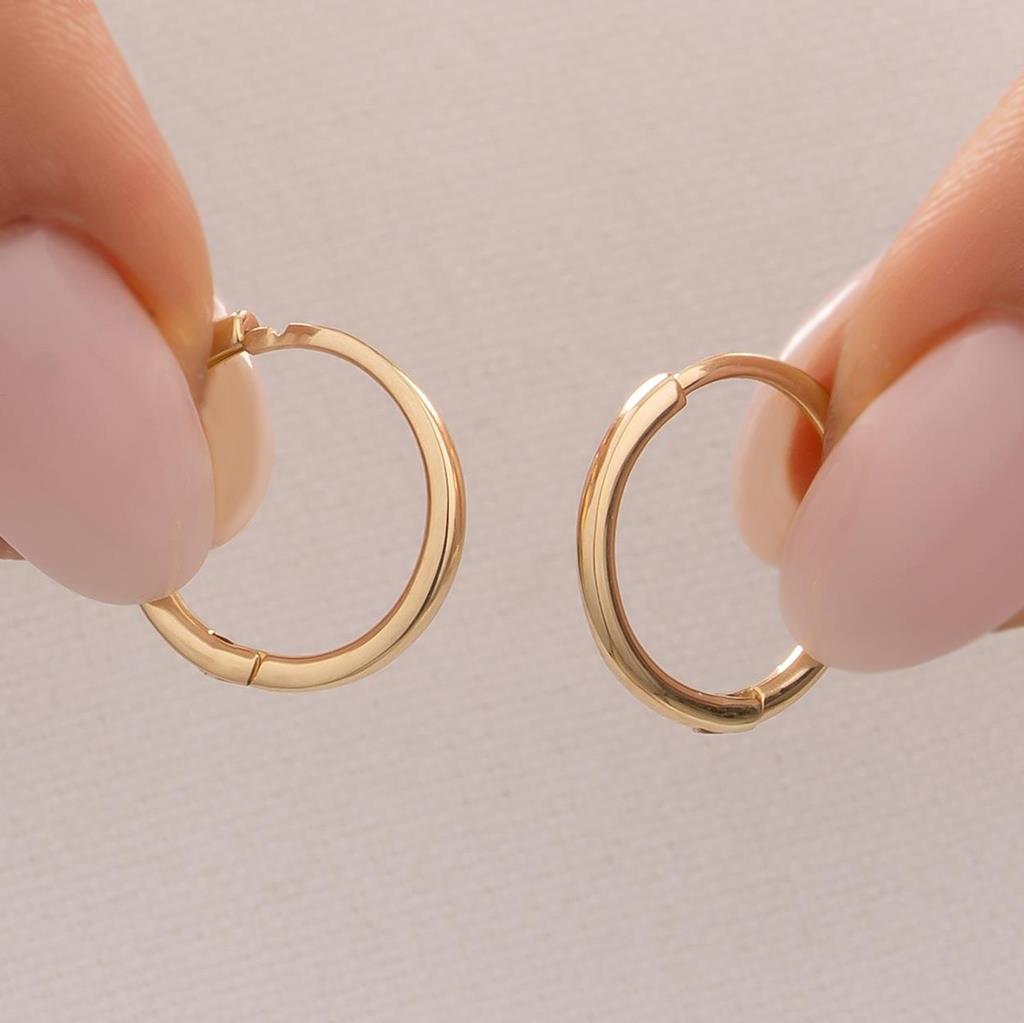 Halka Küpe 14 Ayar Altın