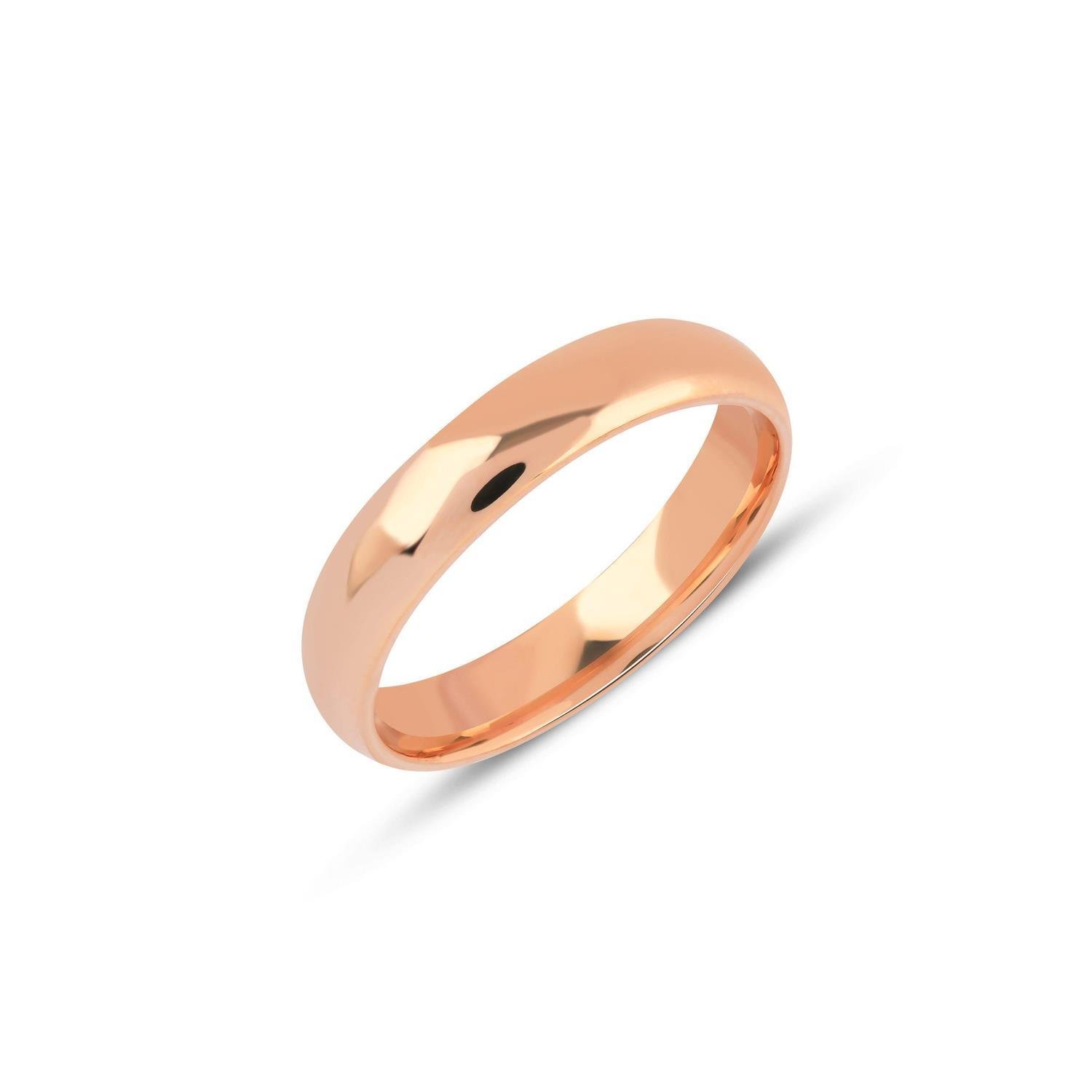 İçi Boş Bombeli Klasik Alyans 4 mm