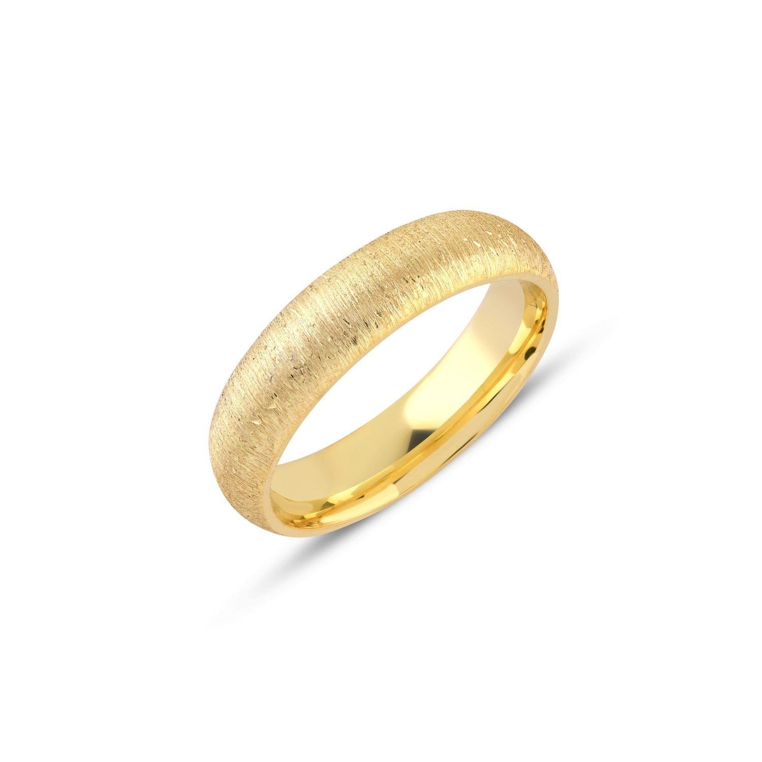 İçi Boş Diamond Mat Zeminli Alyans