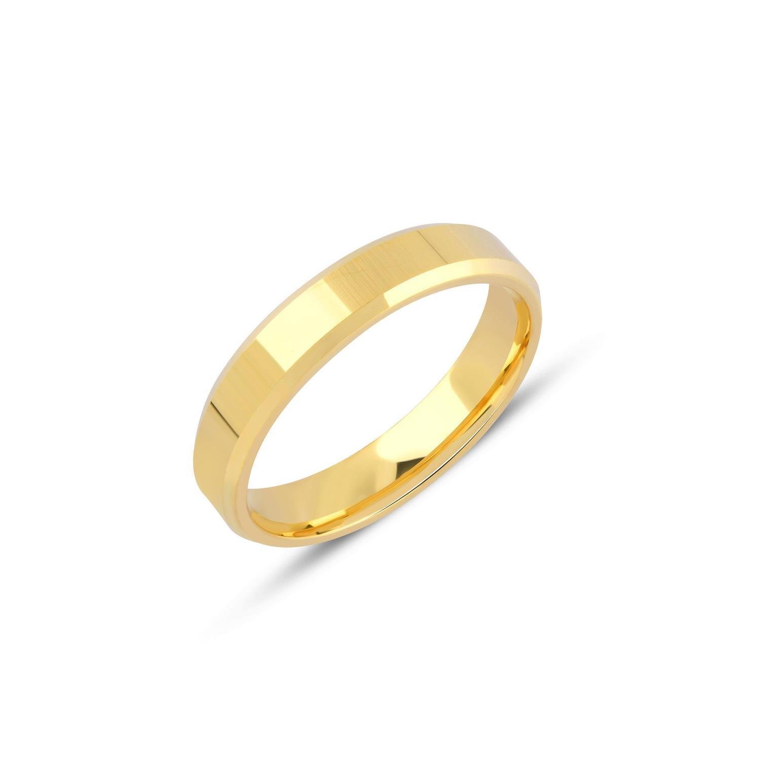 İçi Boş Düz Pahlı Klasik Alyans 4 mm