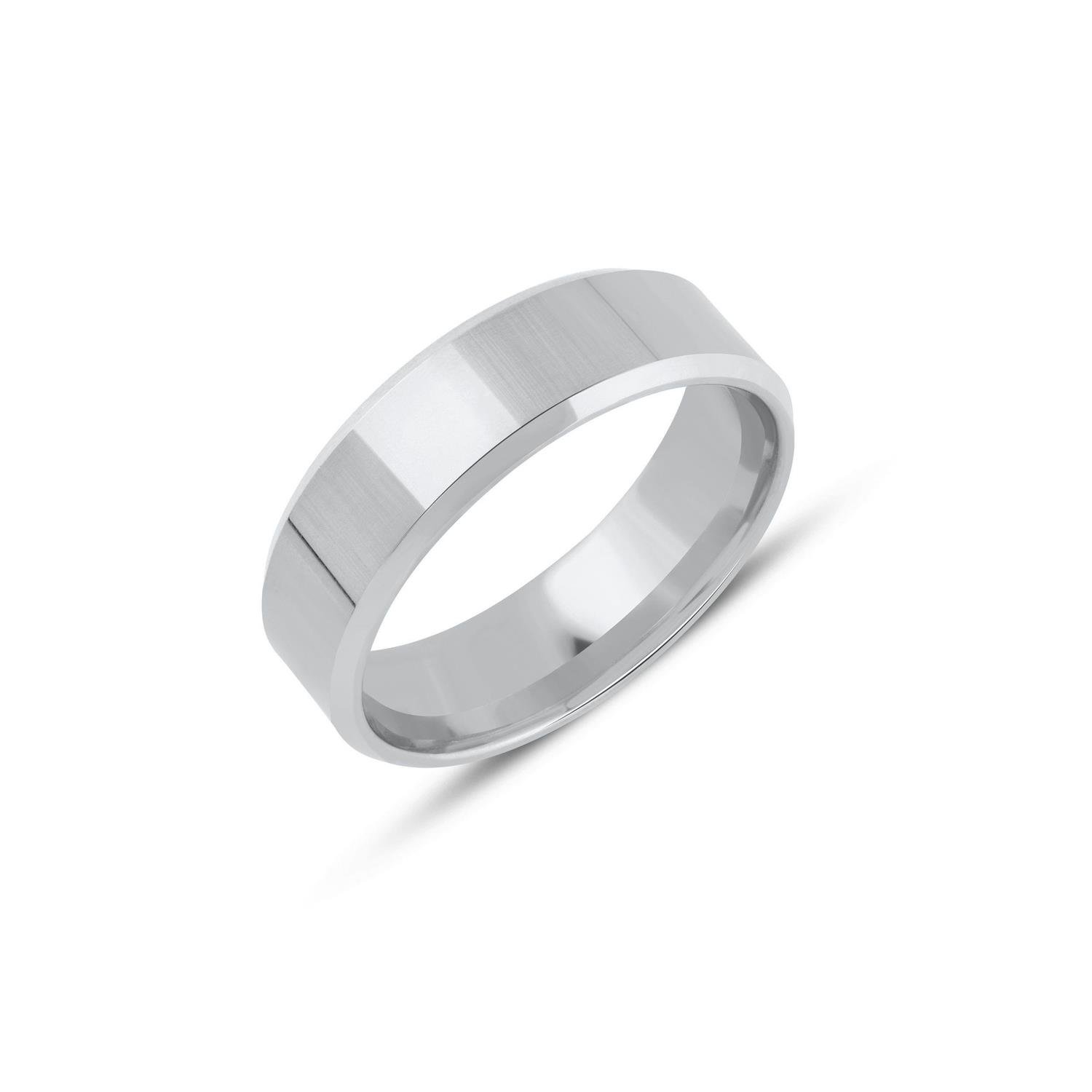 İçi Boş Düz Pahlı Klasik Alyans 6 mm