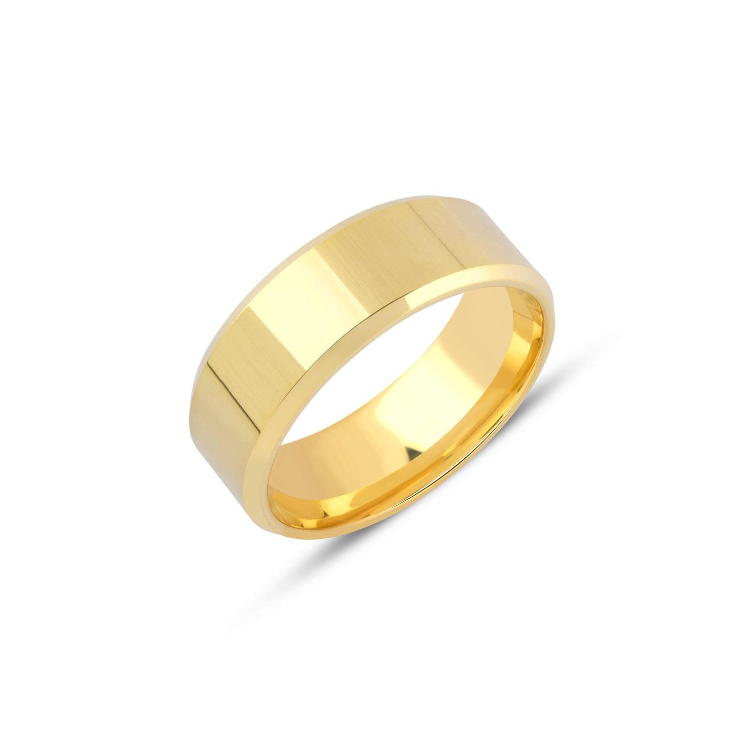 İçi Boş Düz Pahlı Klasik Alyans 7 mm