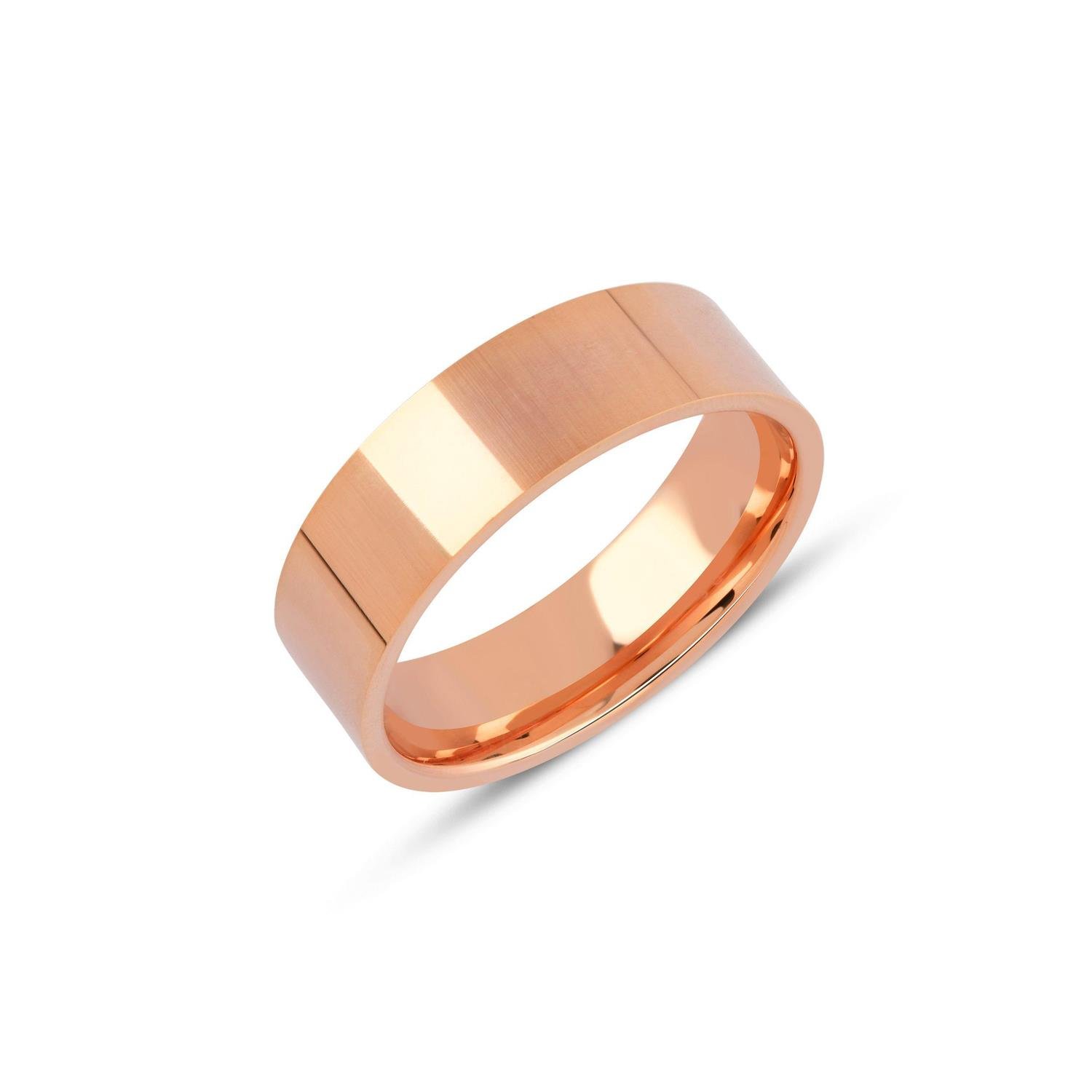 İçi Boş Kibrit Çöpü Düz Klasik Alyans 6 mm