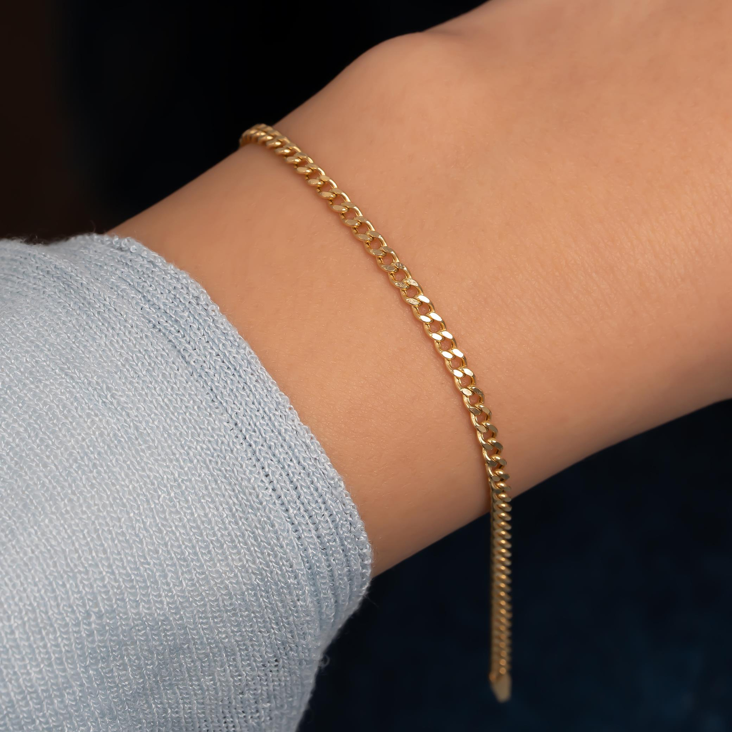 İnce Gurmet 14 Ayar Altın Bileklik