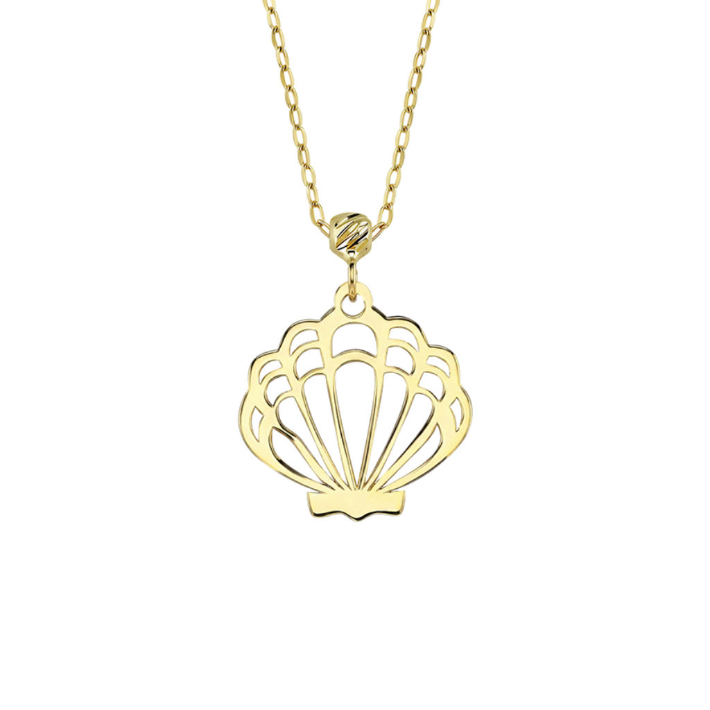 İstiridye 14 Ayar Altın Kolye
