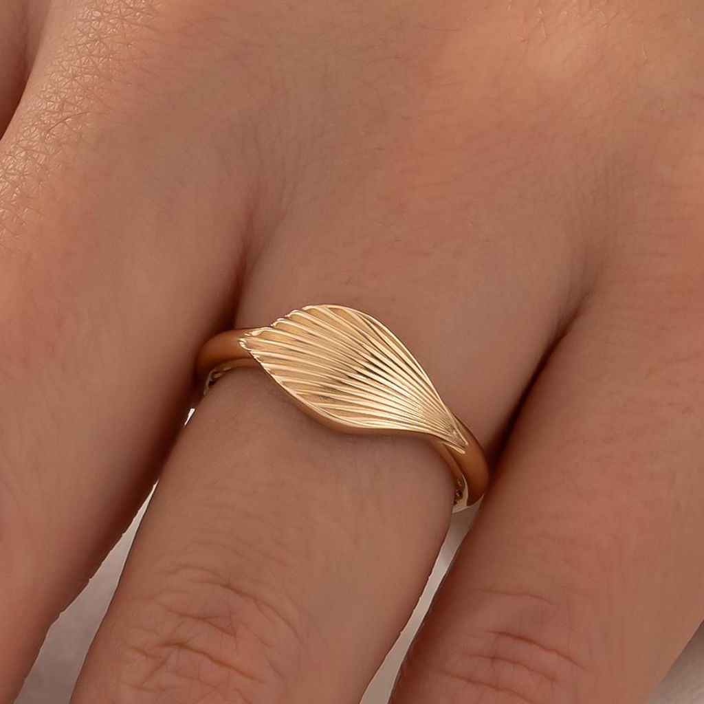 Kalemli 14 Ayar Altın Yüzük