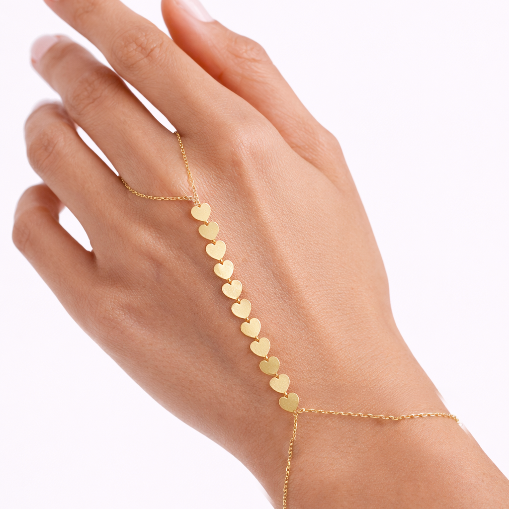 Kalp 14 Ayar Altın Şahmeran Bileklik