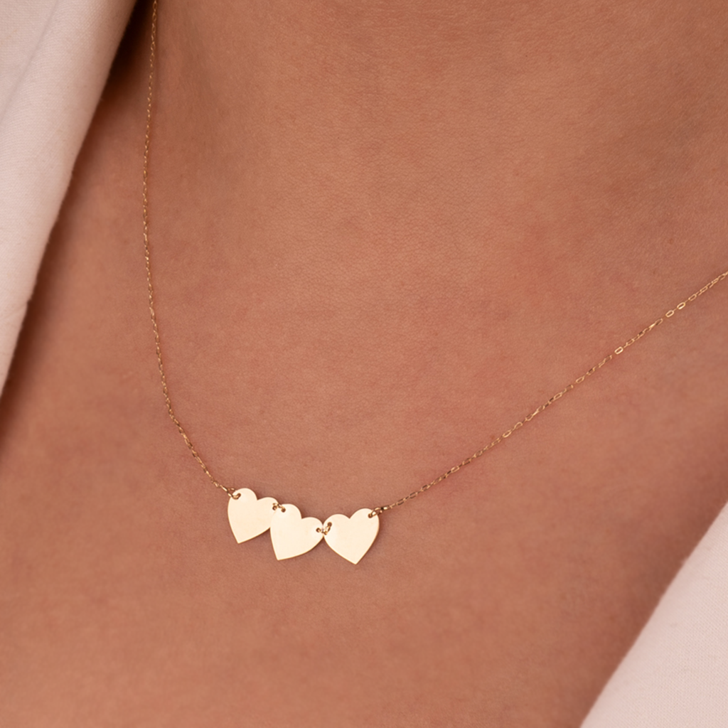 Kalpli 14 Ayar Altın Minimal Kolye