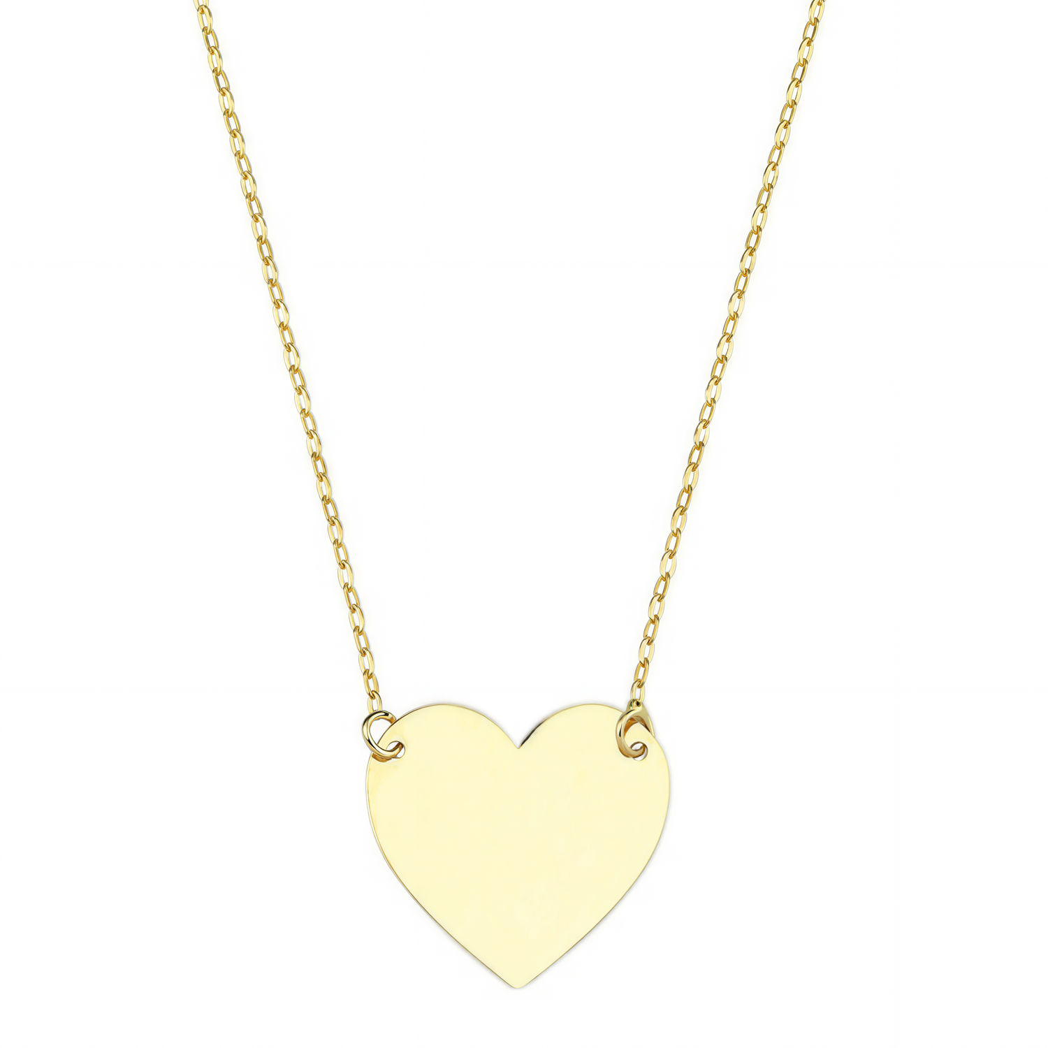 Kalpli Plaka 14 Ayar Altın Kolye