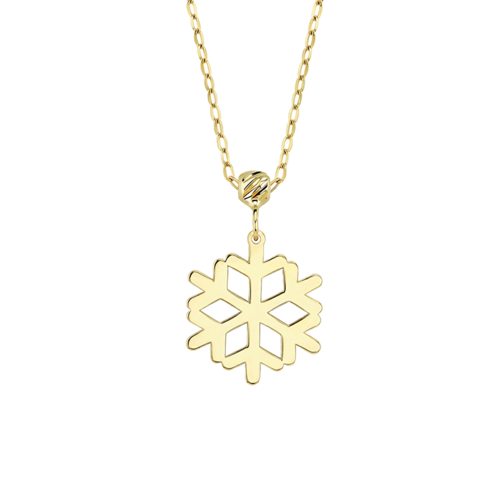 Kar Tanesi 14 Ayar Altın Kolye