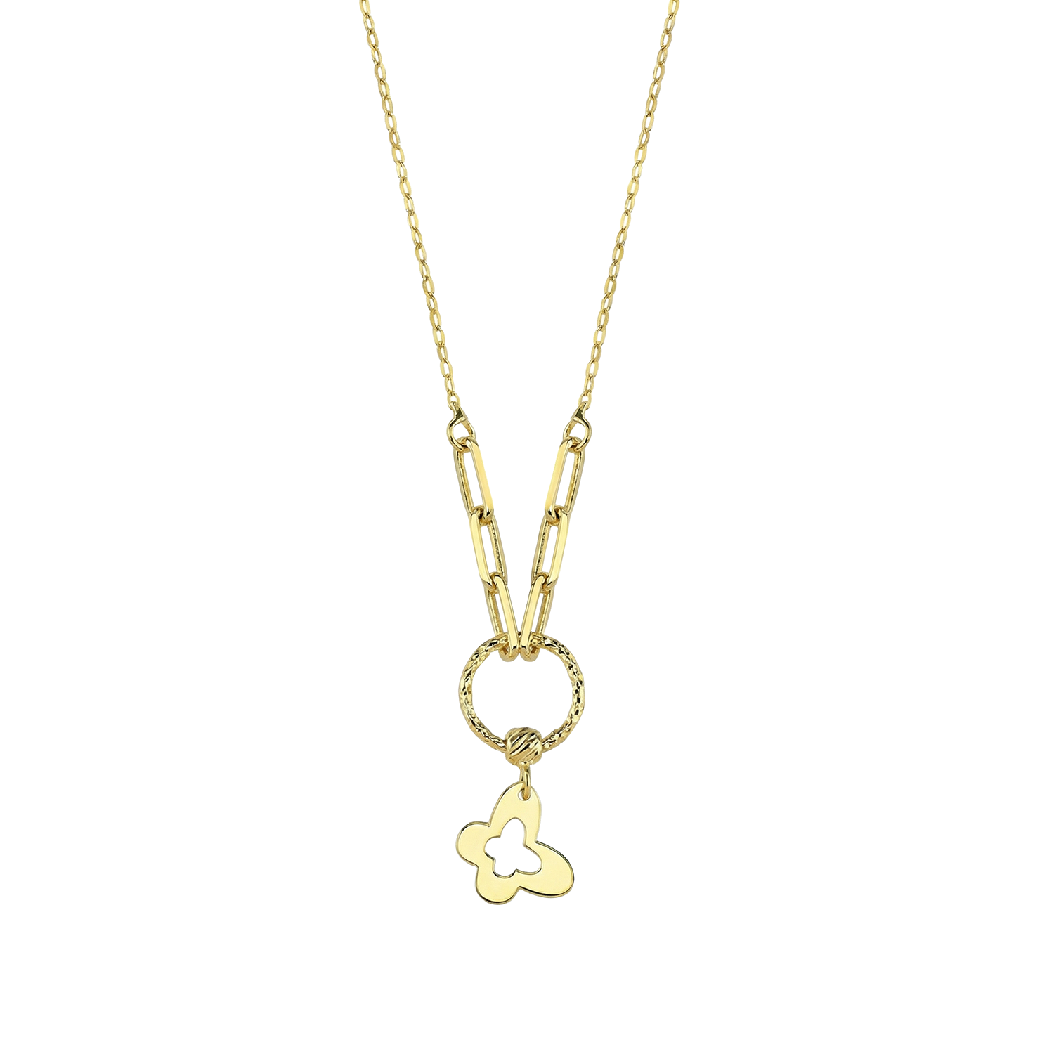 Kelebekli Minimal 14 Ayar Altın Kolye