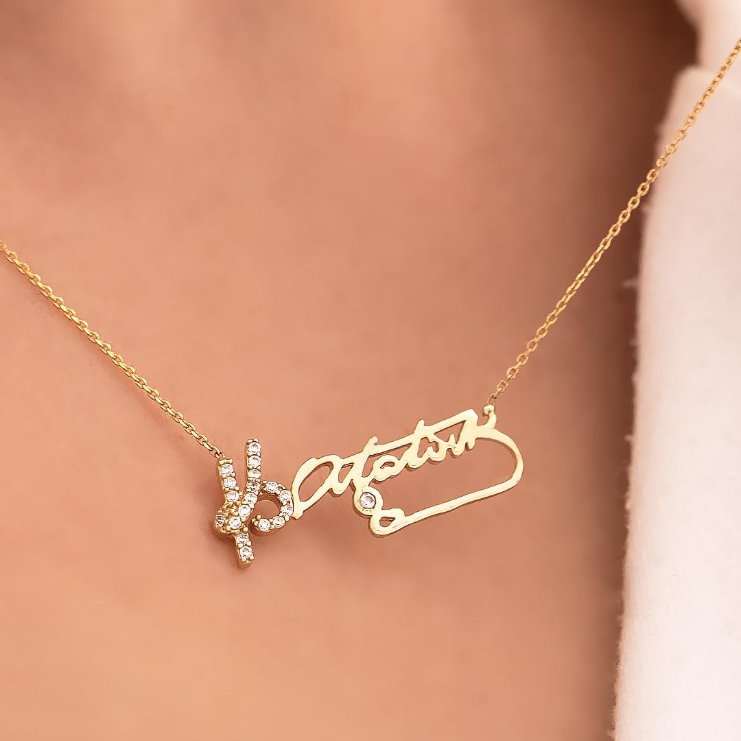 Kemal Atatürk İmzalı 14 Ayar Altın Kolye