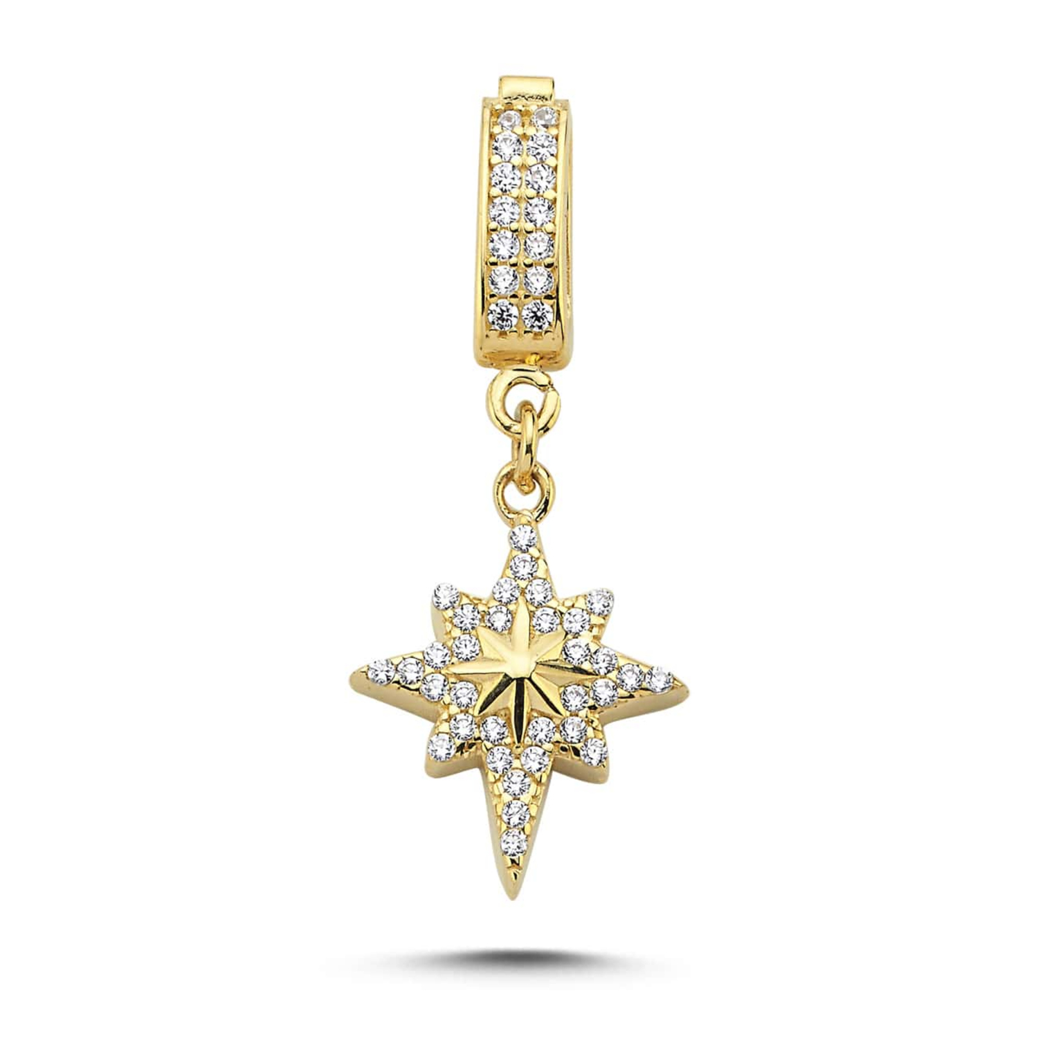 Kuzey Yıldızı Kolye Ucu 14 Ayar Altın