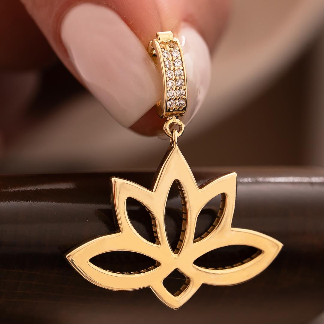 Lotus 14 Ayar Kolye Ucu