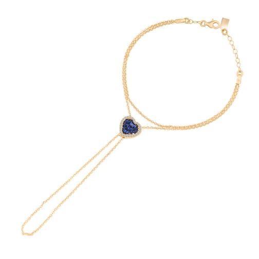 Mavi Taşlı Kalp Şahmeran