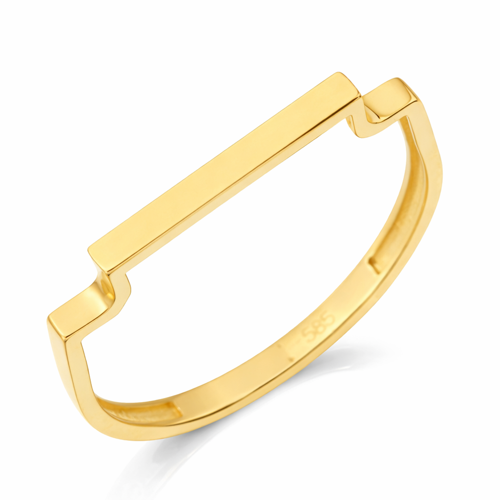 Minimal Model 14 Ayar Altın Yüzük