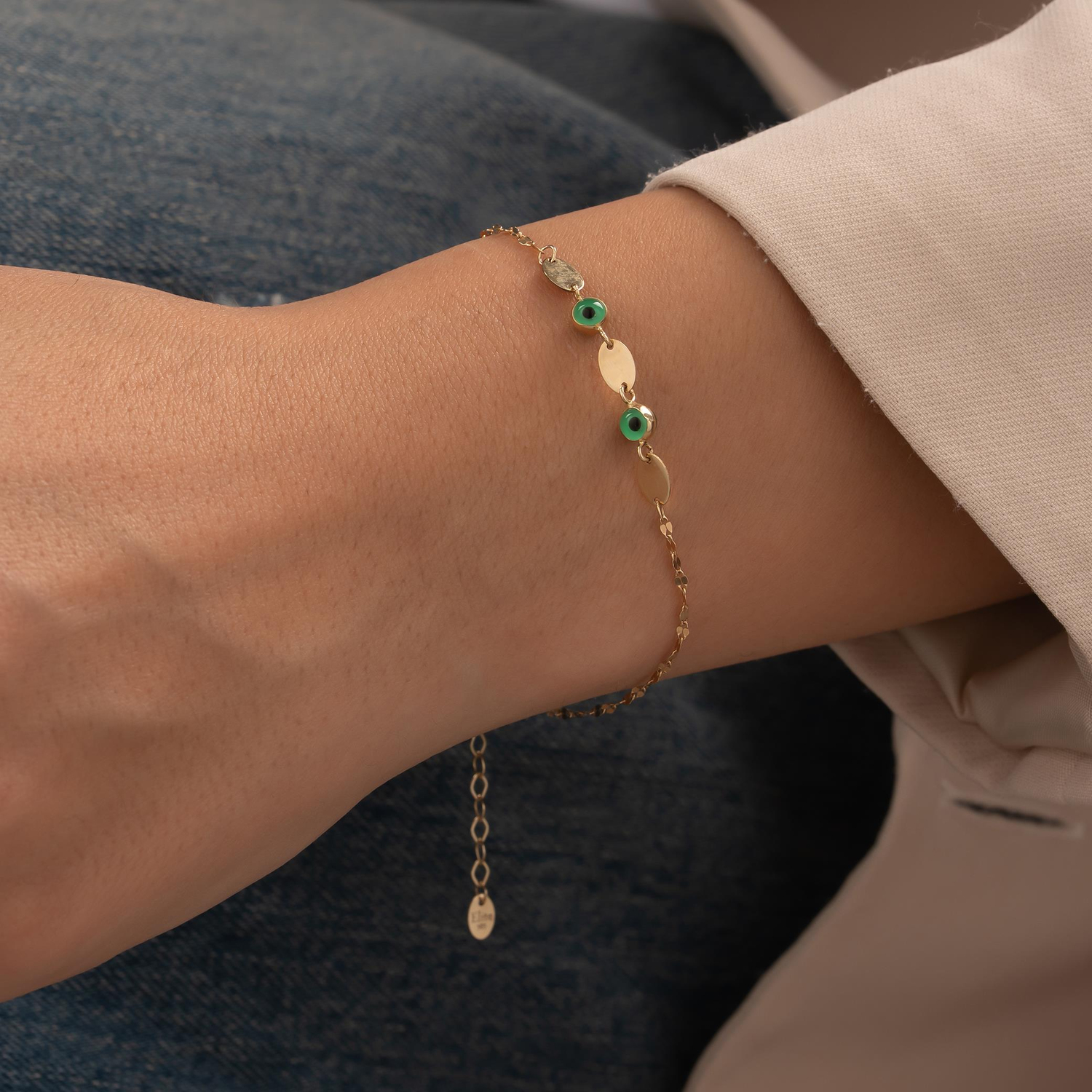 Nazar Boncuklu 14 Ayar Altın Bileklik