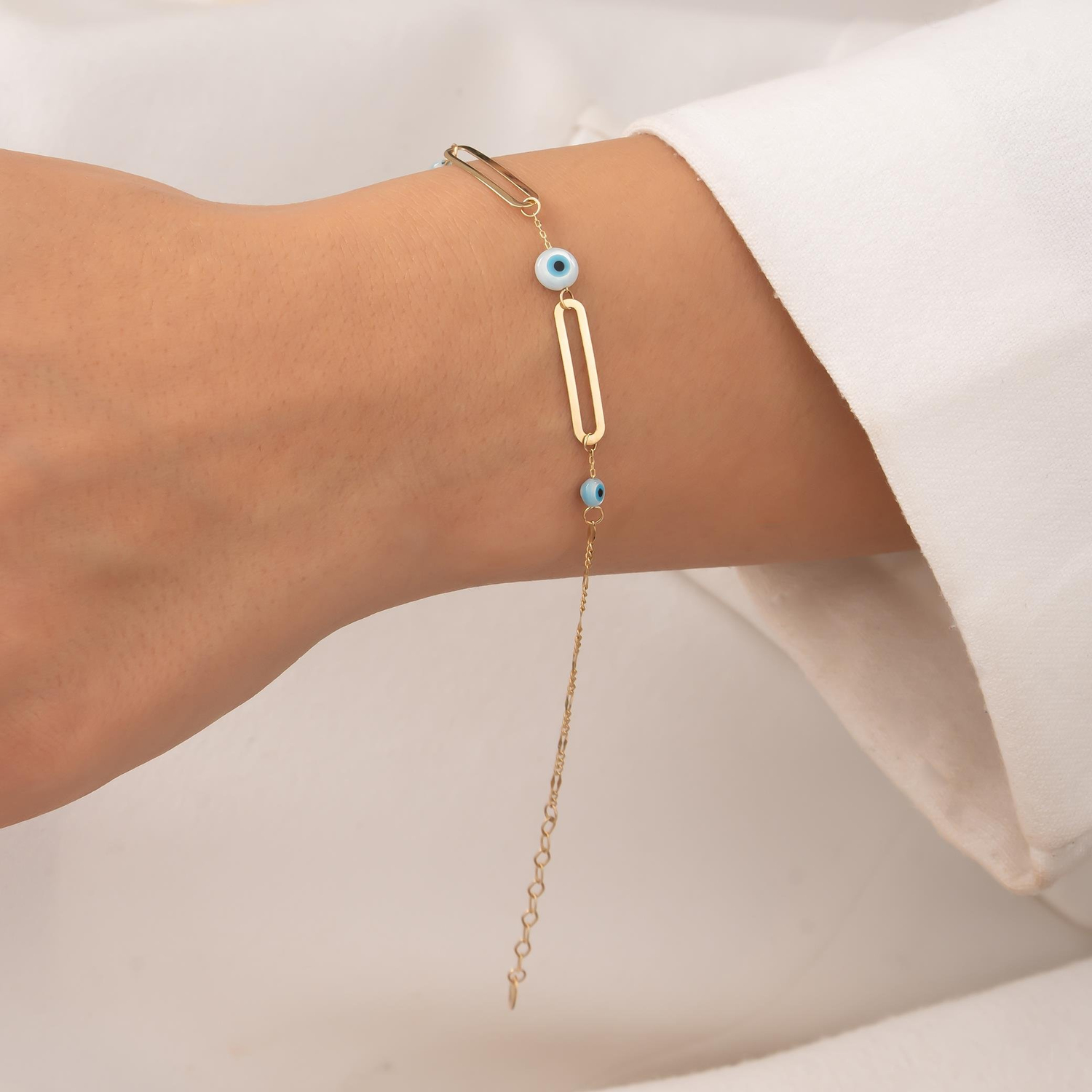 Nazar Boncuklu 14 Ayar Altın Bileklik