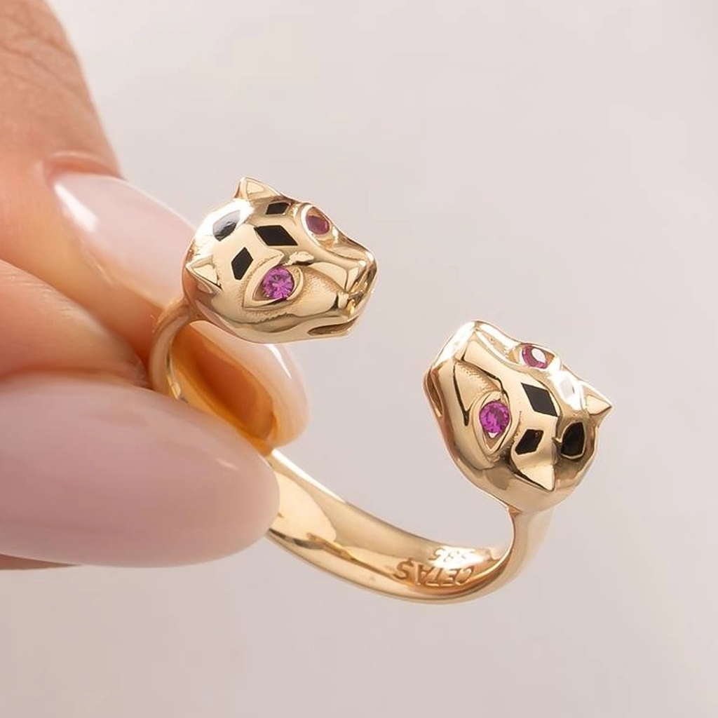 Panter Modeli 14 Ayar Altın Yüzük