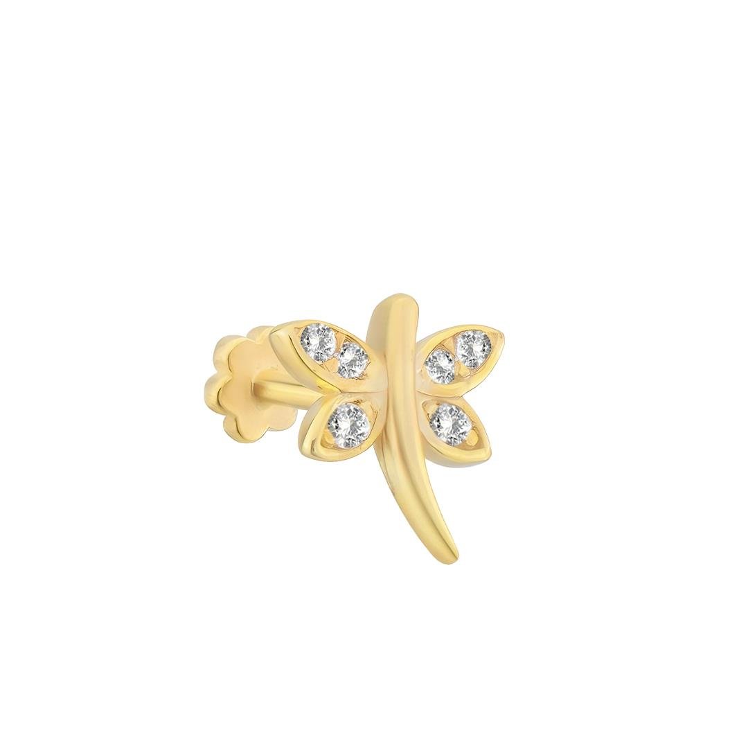 Piercing Yusufçuk Taşlı 14 Ayar Altın