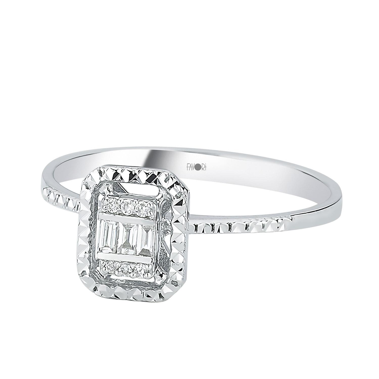 PIRLANTA BAGET YÜZÜK 0.07 CT