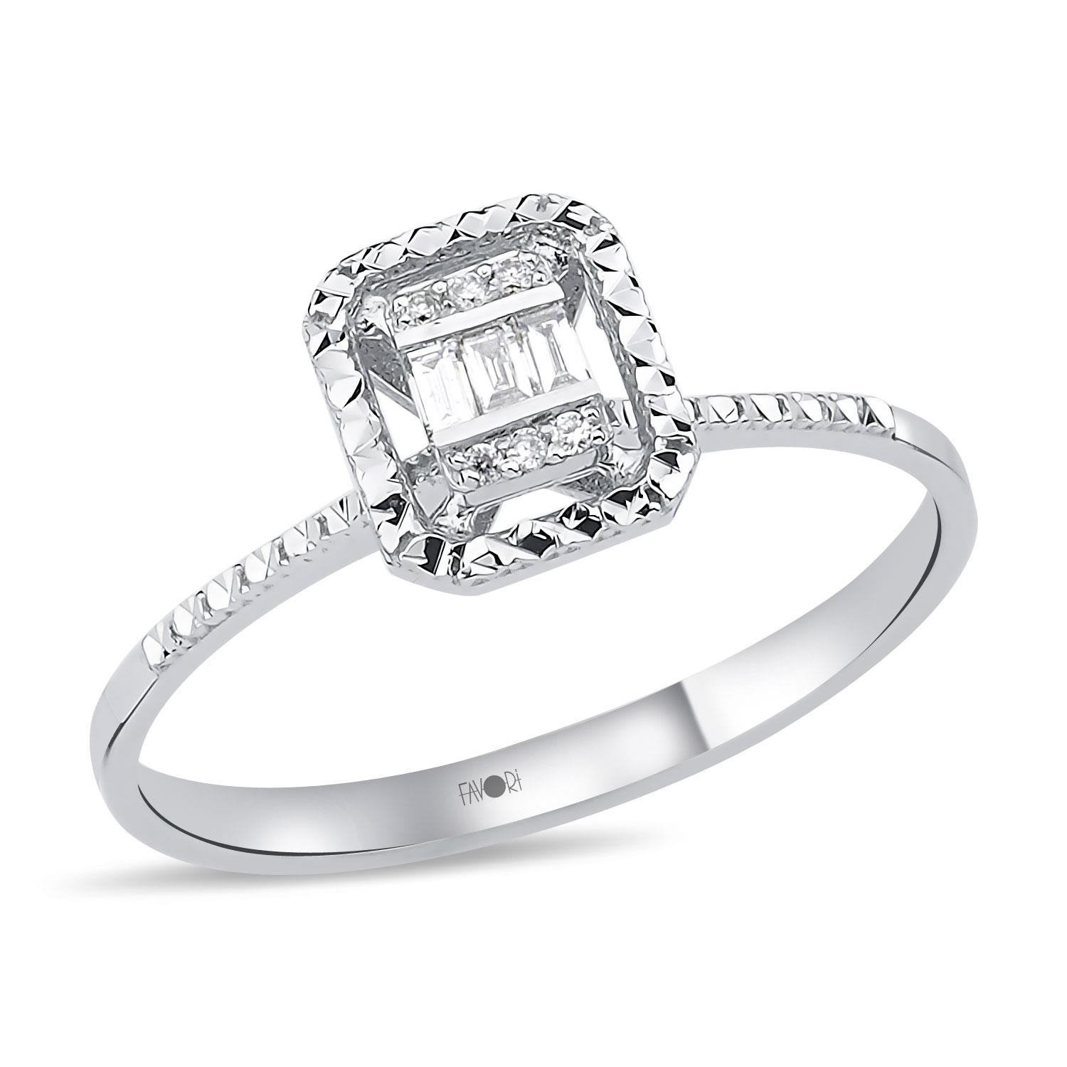 PIRLANTA BAGET YÜZÜK 0.07 CT