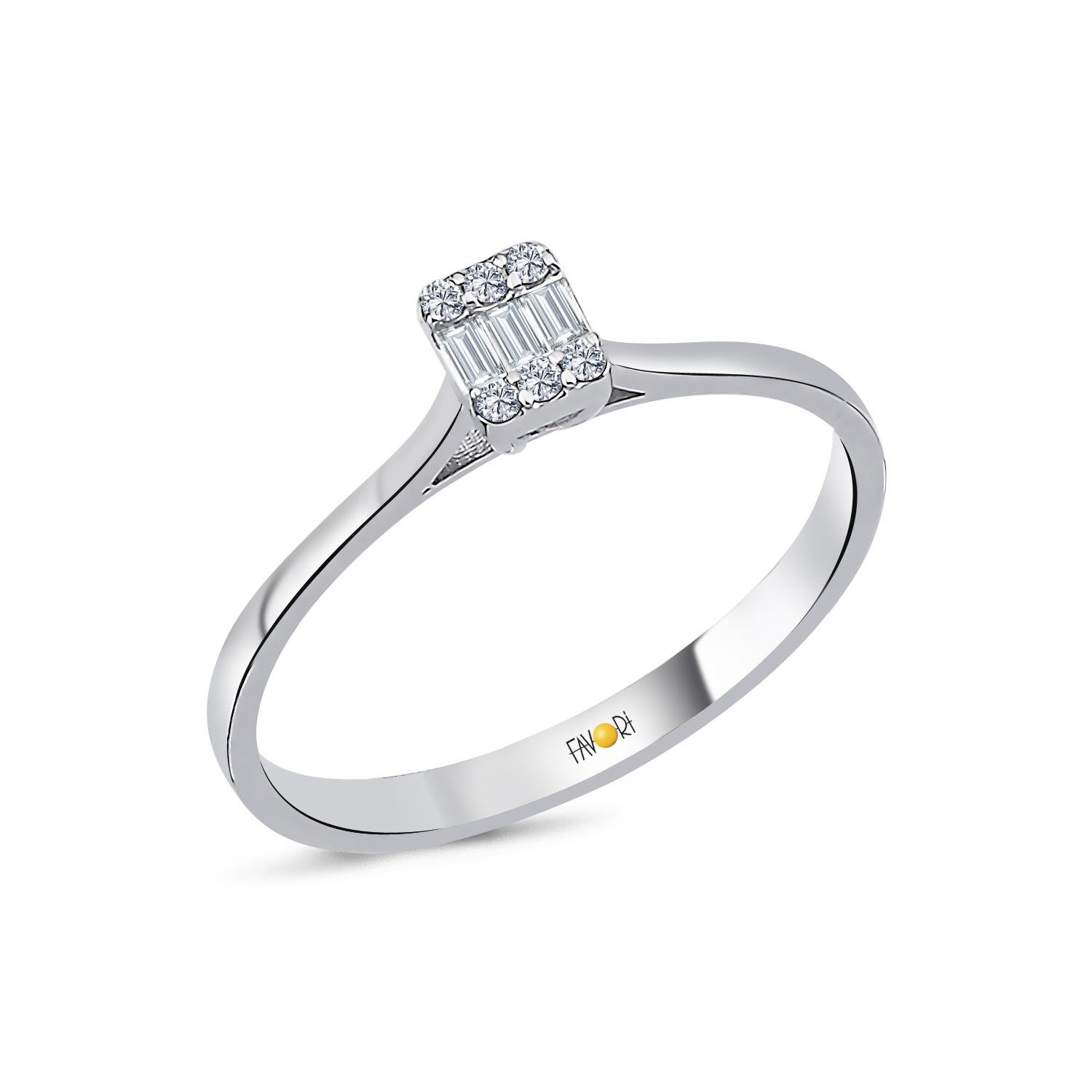 PIRLANTA BAGET YÜZÜK 0.08 CT