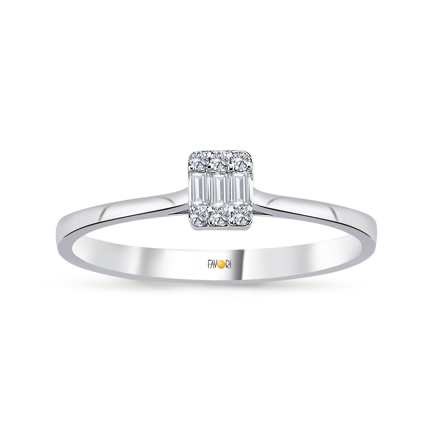 PIRLANTA BAGET YÜZÜK 0.08 CT