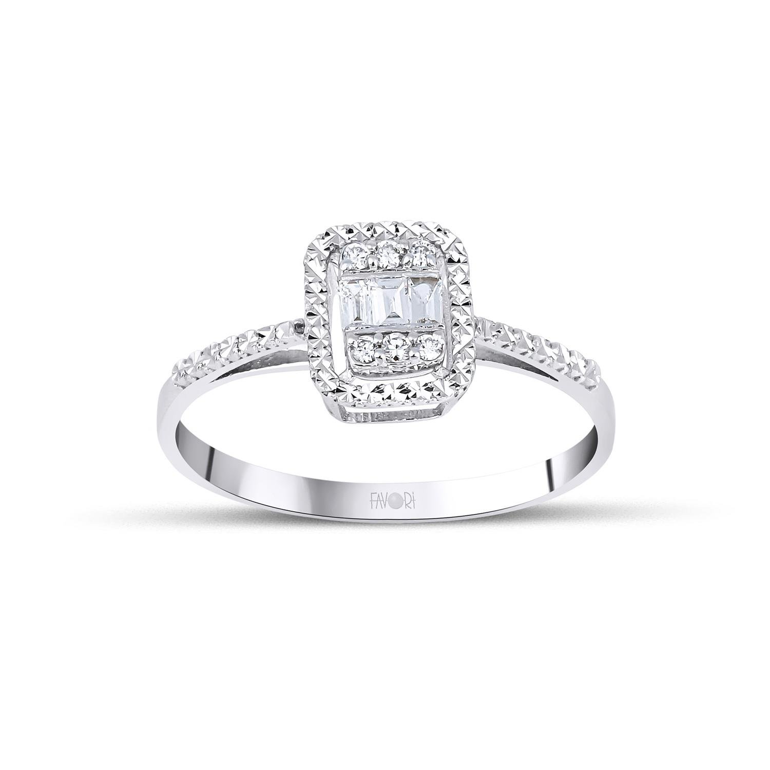 PIRLANTA BAGET YÜZÜK 0.10 CT