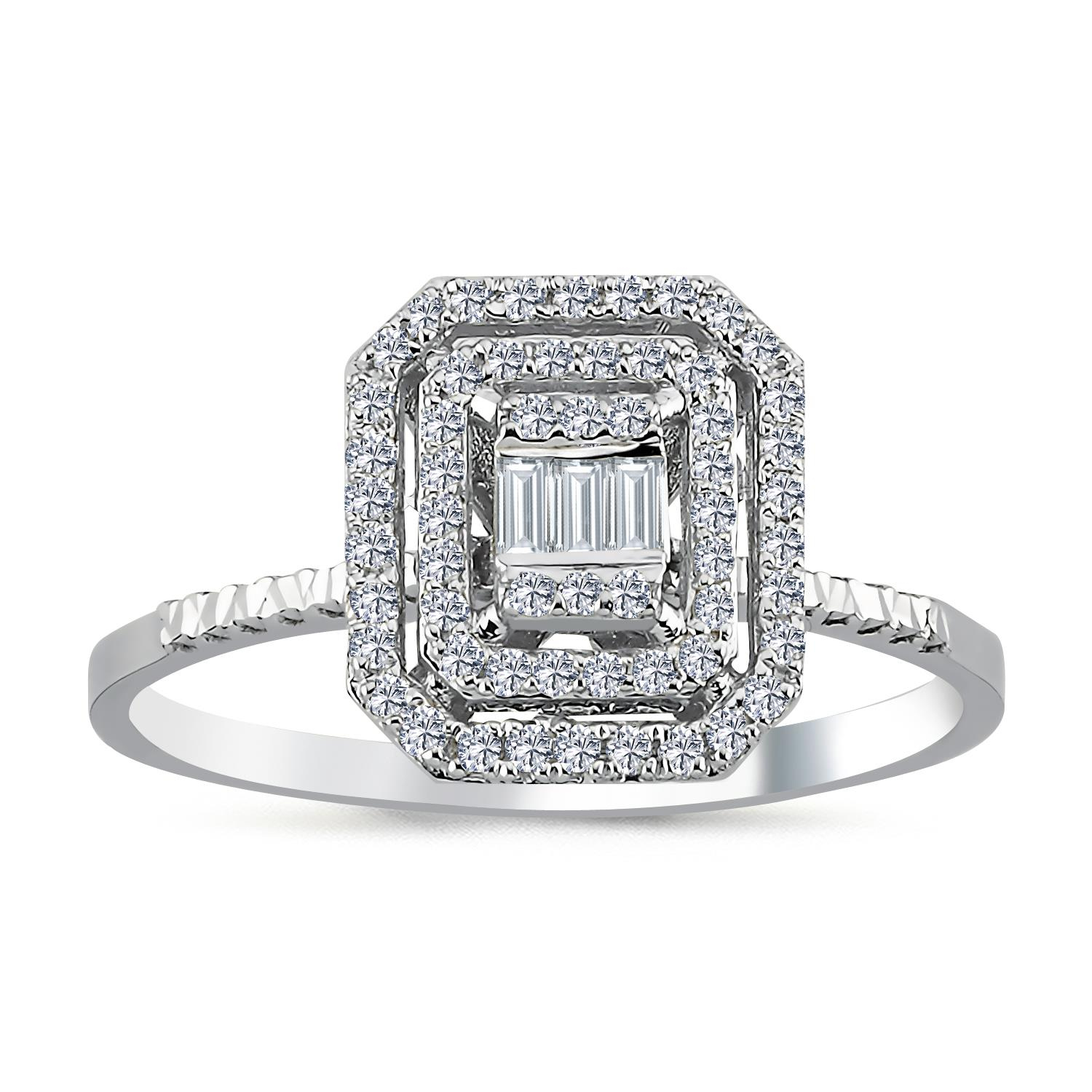 PIRLANTA BAGET YÜZÜK 0.18 CT