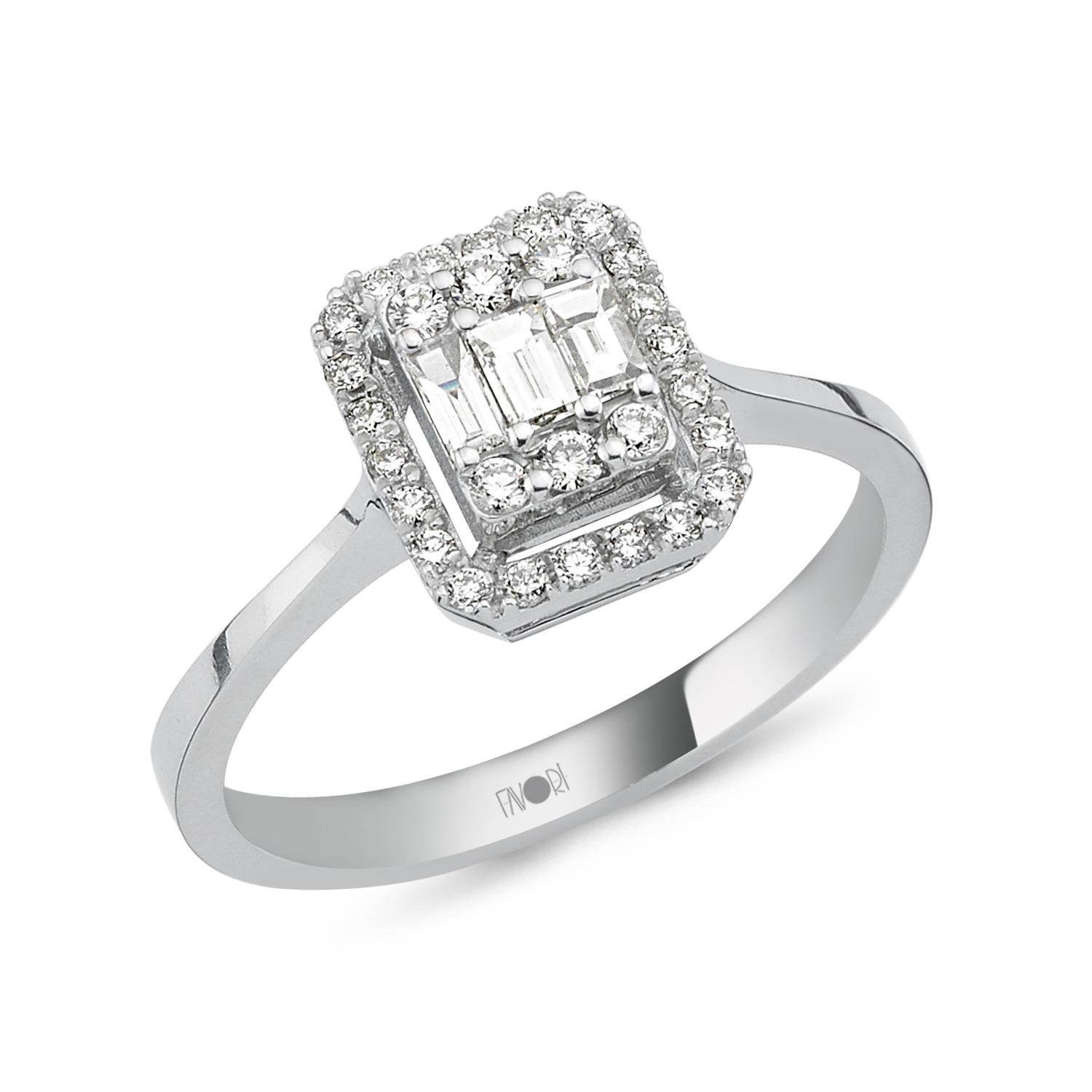 PIRLANTA BAGET YÜZÜK 0.20 CT