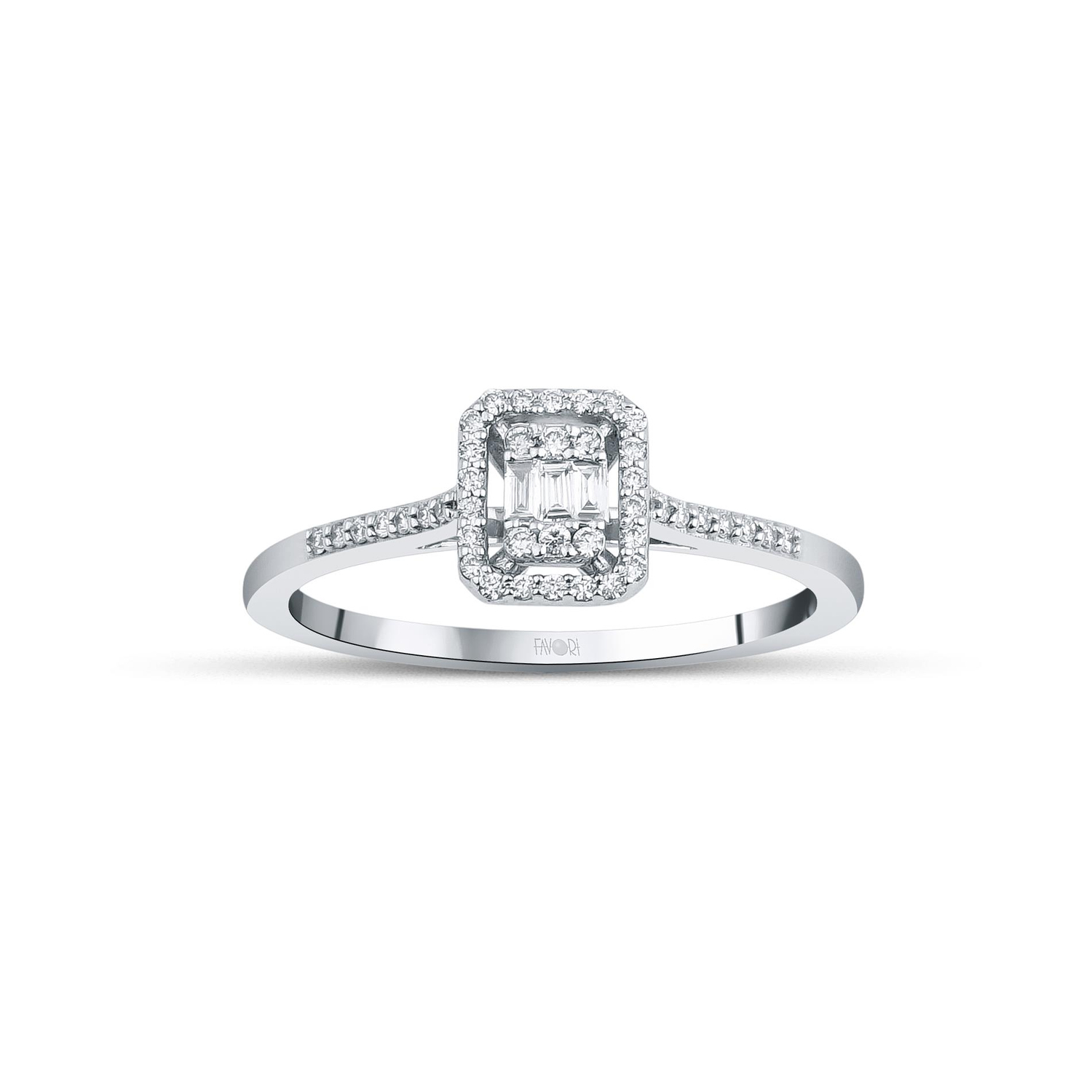 PIRLANTA BAGET YÜZÜK 0.21 CT